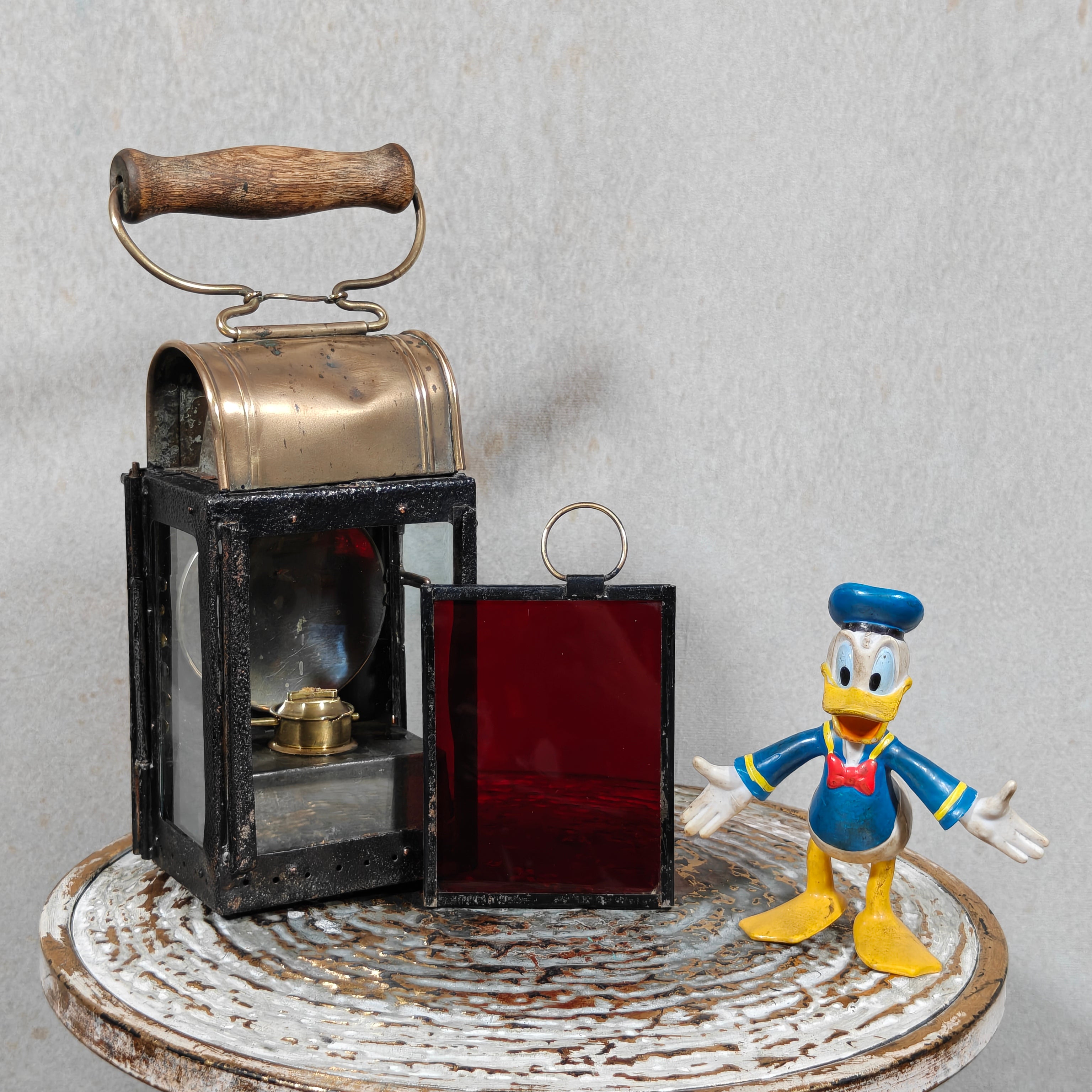 Rare Railway Hand Lamp / Signal Lantern – G. Knodt Frankfurt for K.E.D. Saarbrücken (c. 1900–1918)