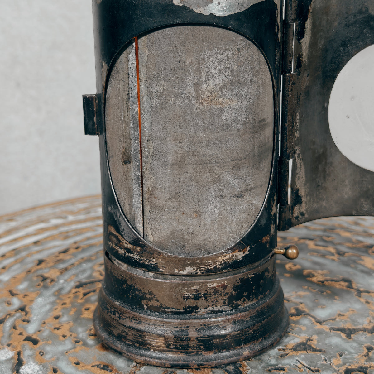 Rare Antique Bullseye Lantern – 19th Century Police & Signal Hand Lantern
