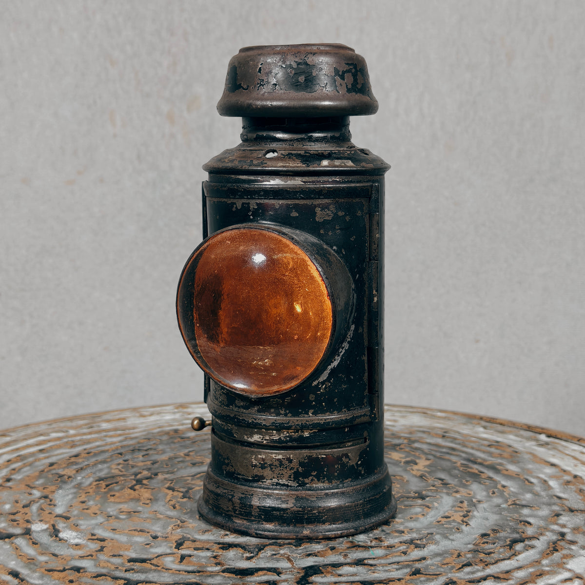 Rare Antique Bullseye Lantern – 19th Century Police & Signal Hand Lantern