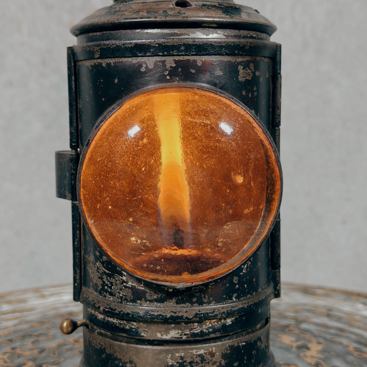 Rare Antique Bullseye Lantern – 19th Century Police & Signal Hand Lantern