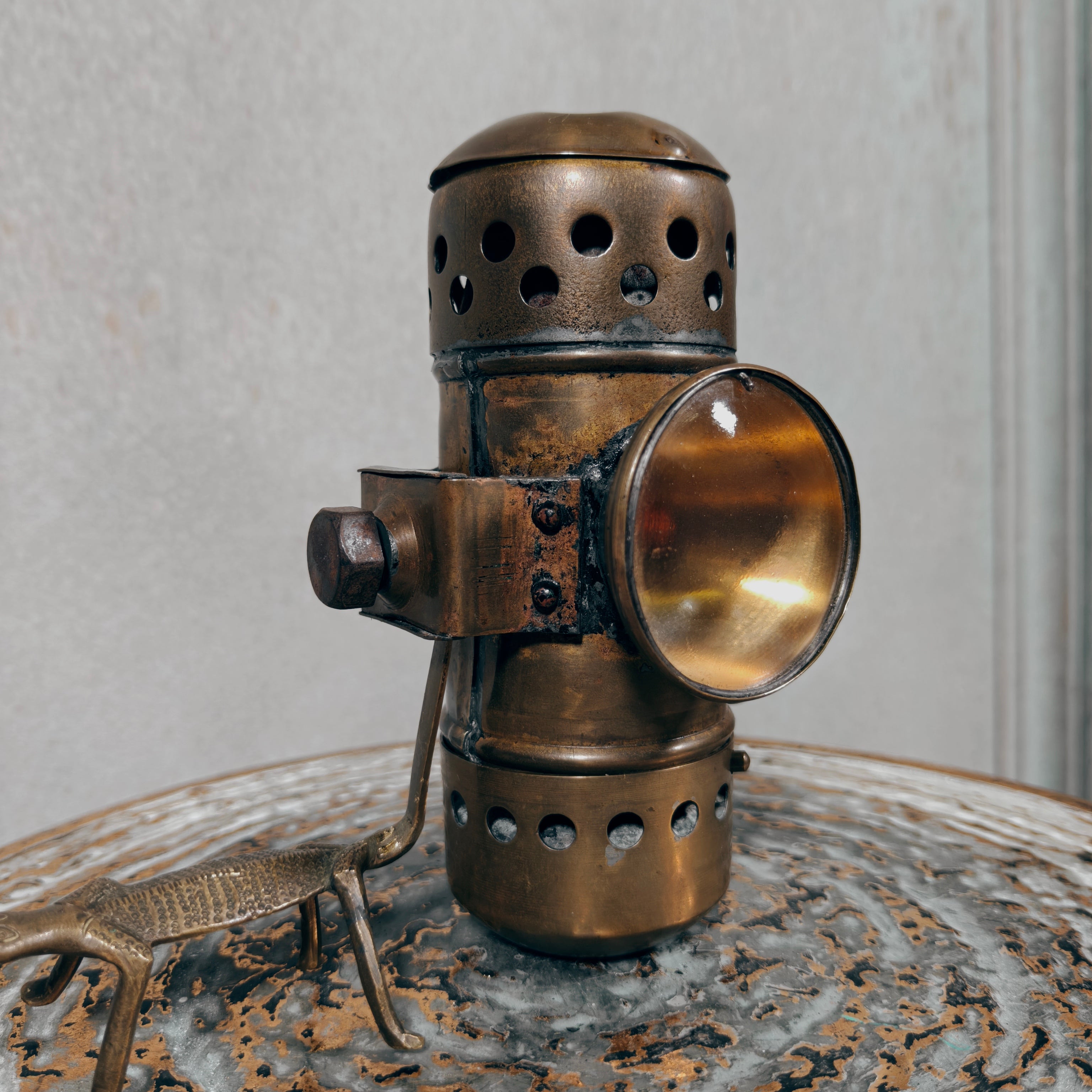 Rare French Summa Oil Bicycle / Vehicle Lamp – Working Kerosene Lamp, c. 1920–1940