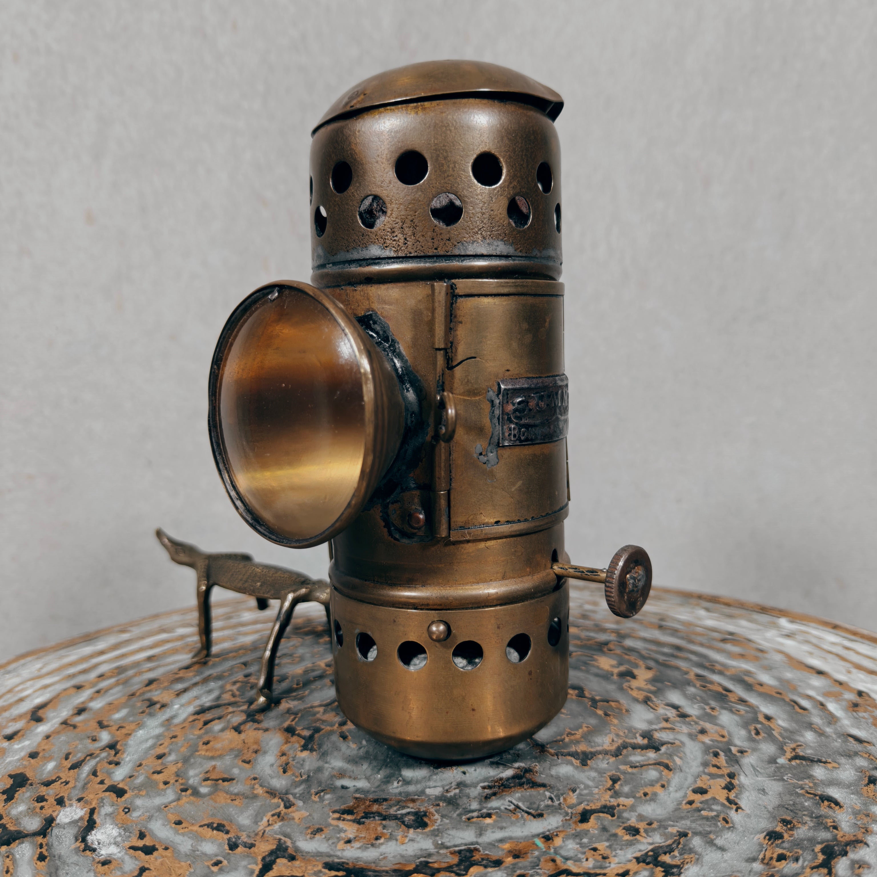 Rare French Summa Oil Bicycle / Vehicle Lamp – Working Kerosene Lamp, c. 1920–1940