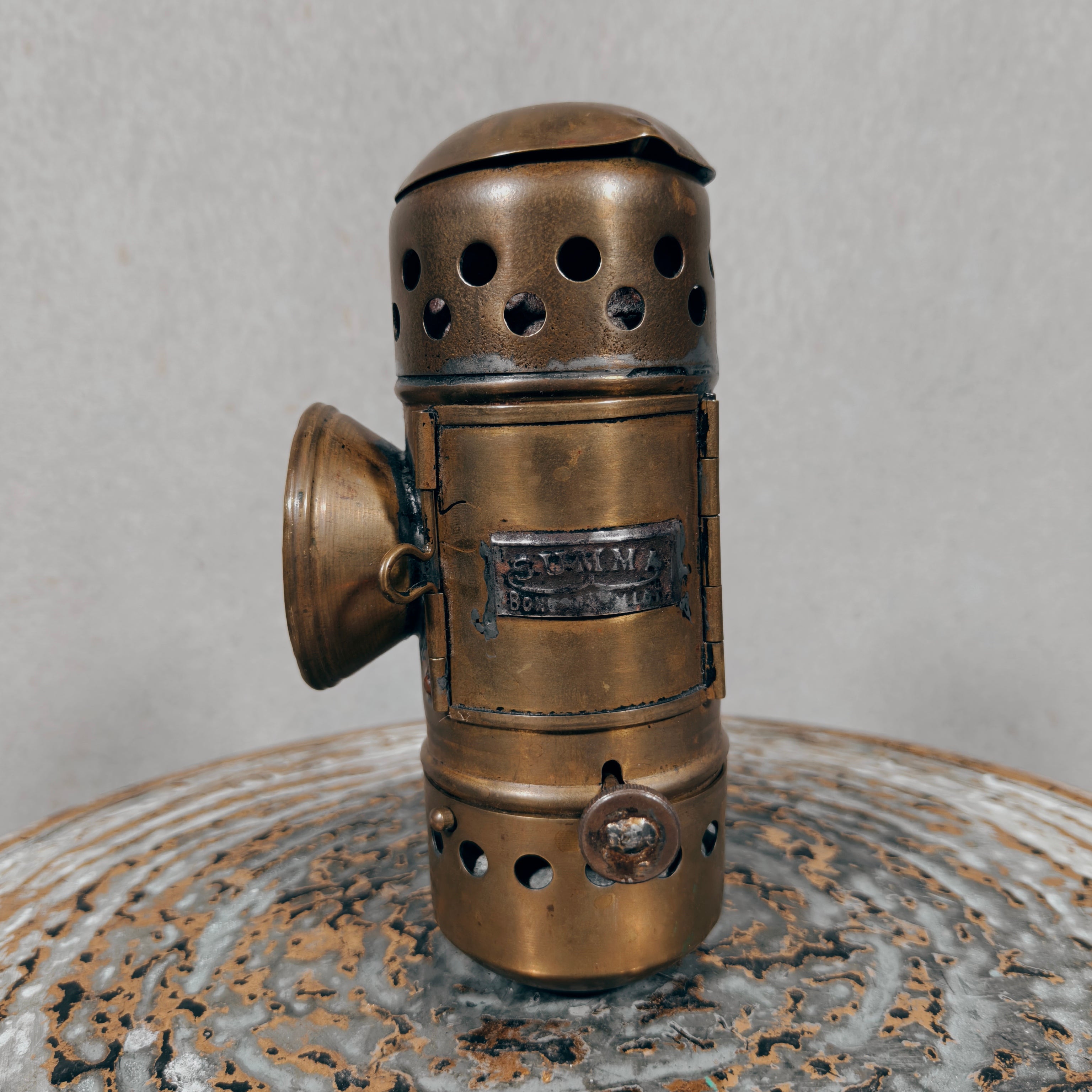 Rare French Summa Oil Bicycle / Vehicle Lamp – Working Kerosene Lamp, c. 1920–1940