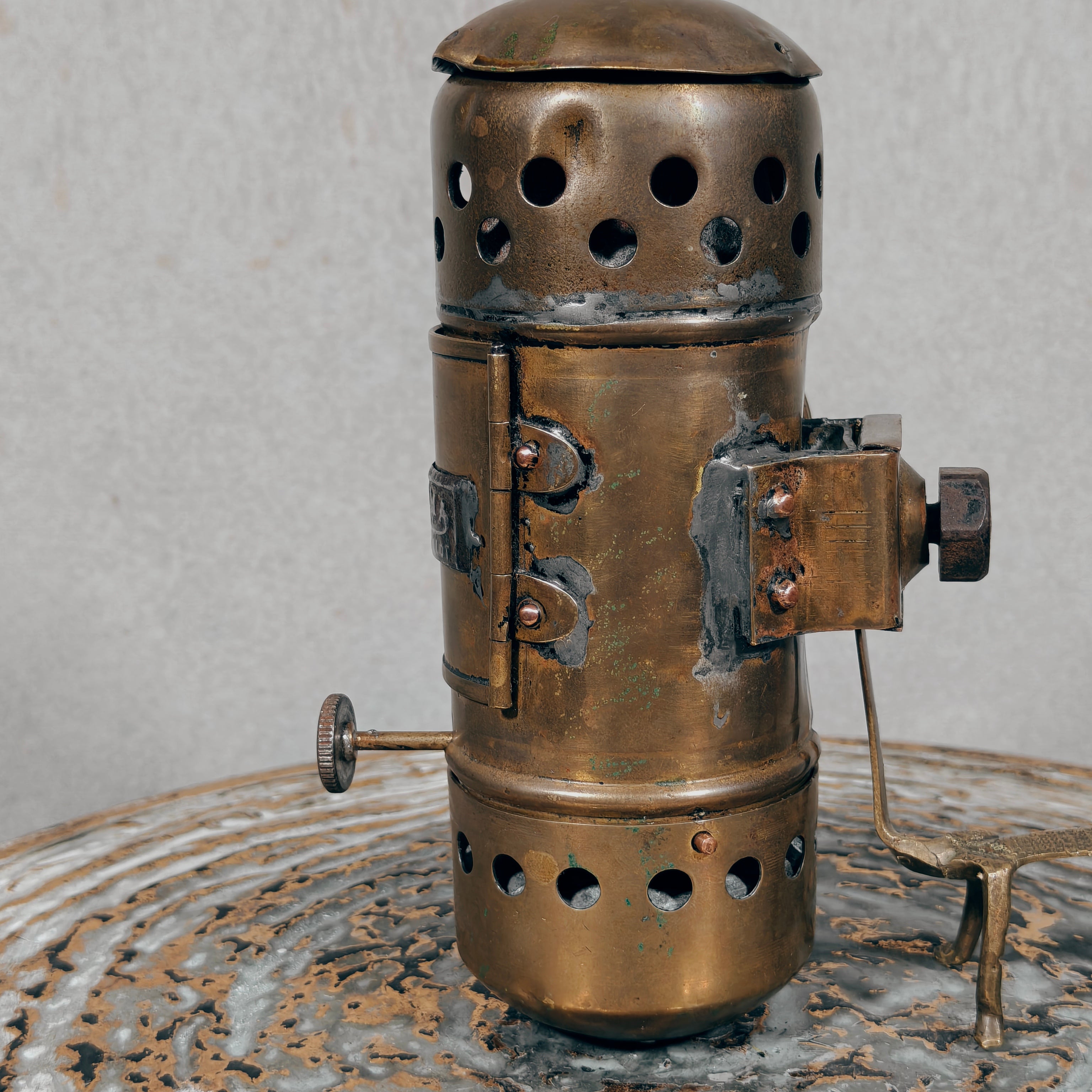 Rare French Summa Oil Bicycle / Vehicle Lamp – Working Kerosene Lamp, c. 1920–1940