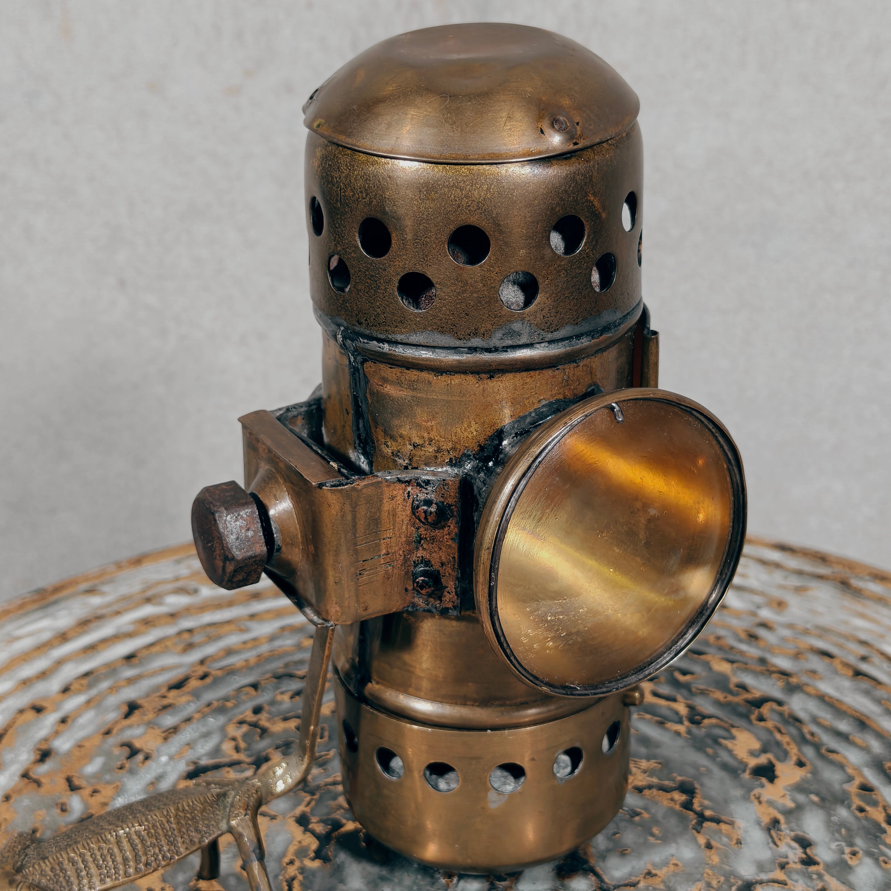 Rare French Summa Oil Bicycle / Vehicle Lamp – Working Kerosene Lamp, c. 1920–1940