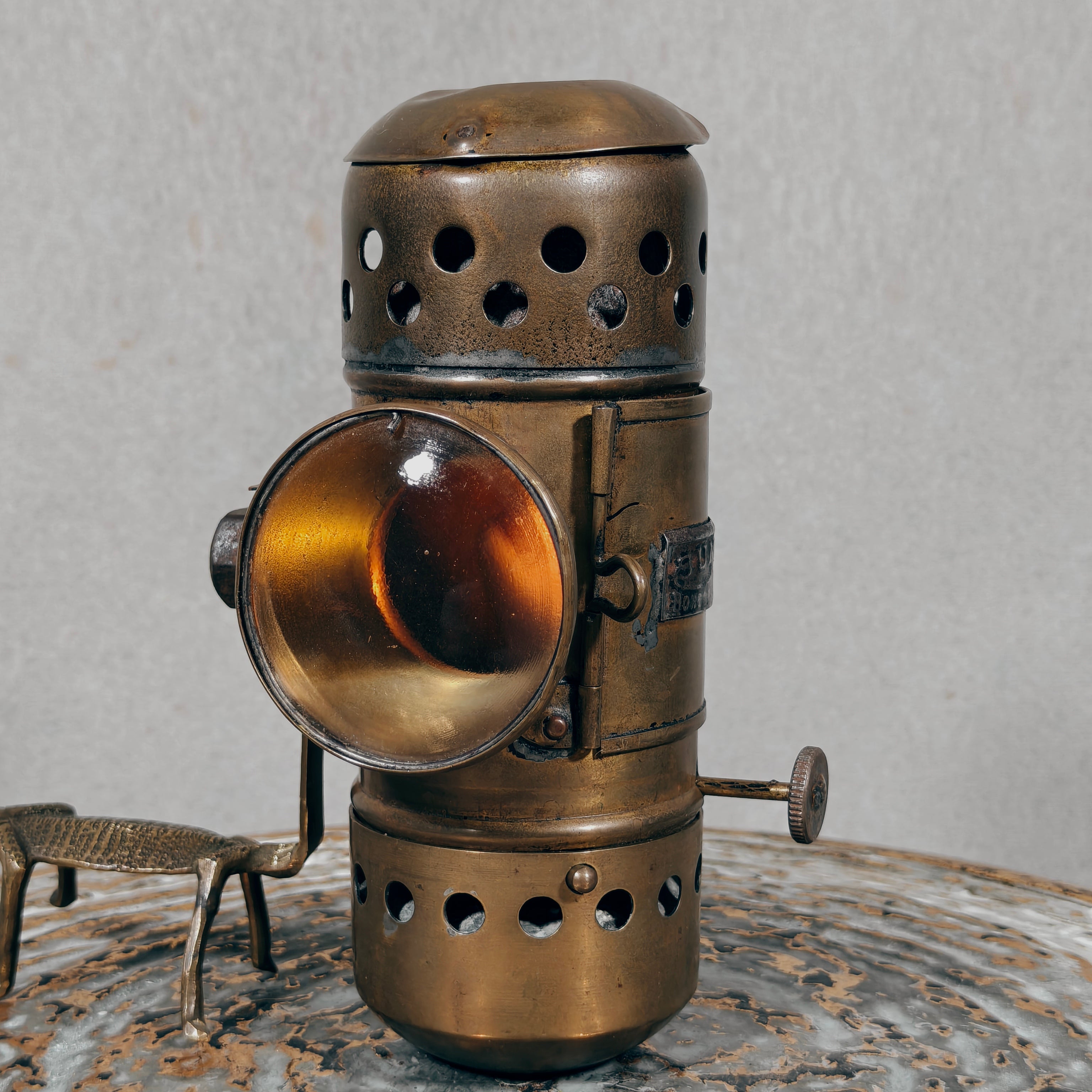 Rare French Summa Oil Bicycle / Vehicle Lamp – Working Kerosene Lamp, c. 1920–1940