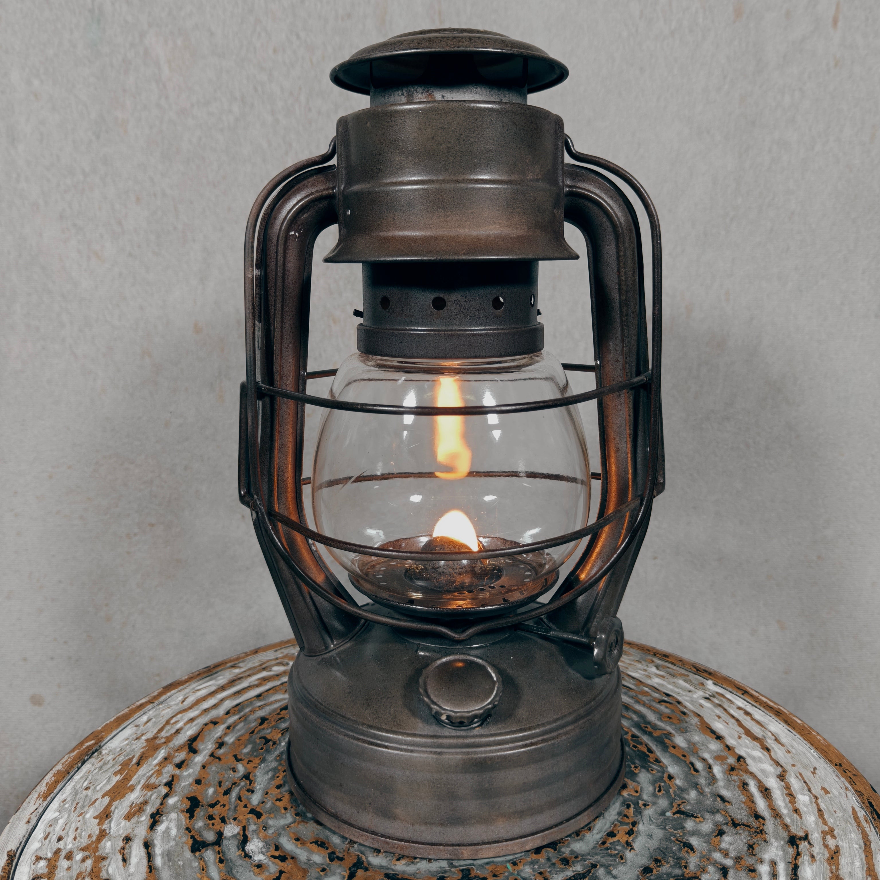 Vintage Royalux Hurricane Lantern – French Oil Lantern – Fully Working