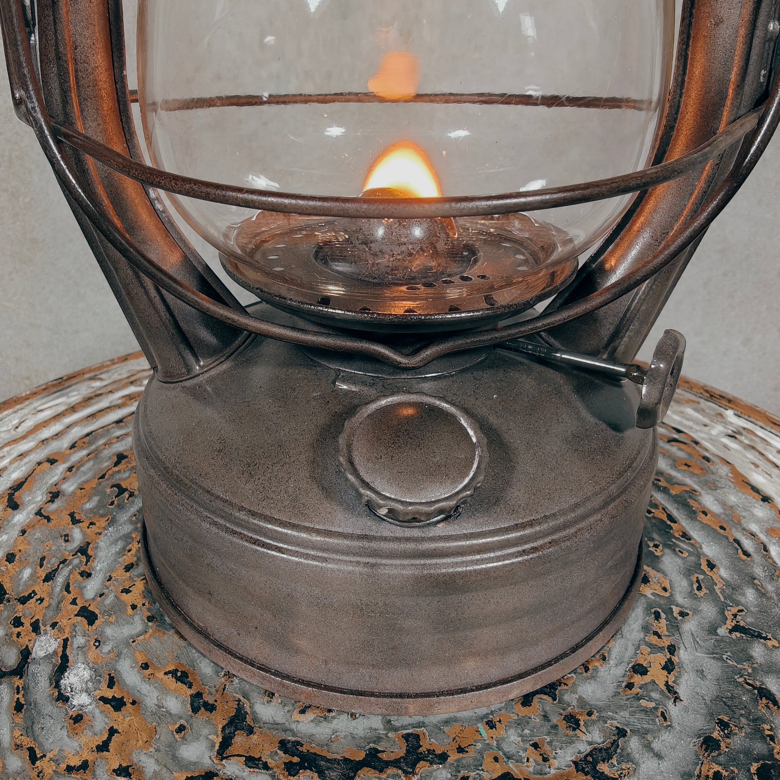 Vintage Royalux Hurricane Lantern – French Oil Lantern – Fully Working