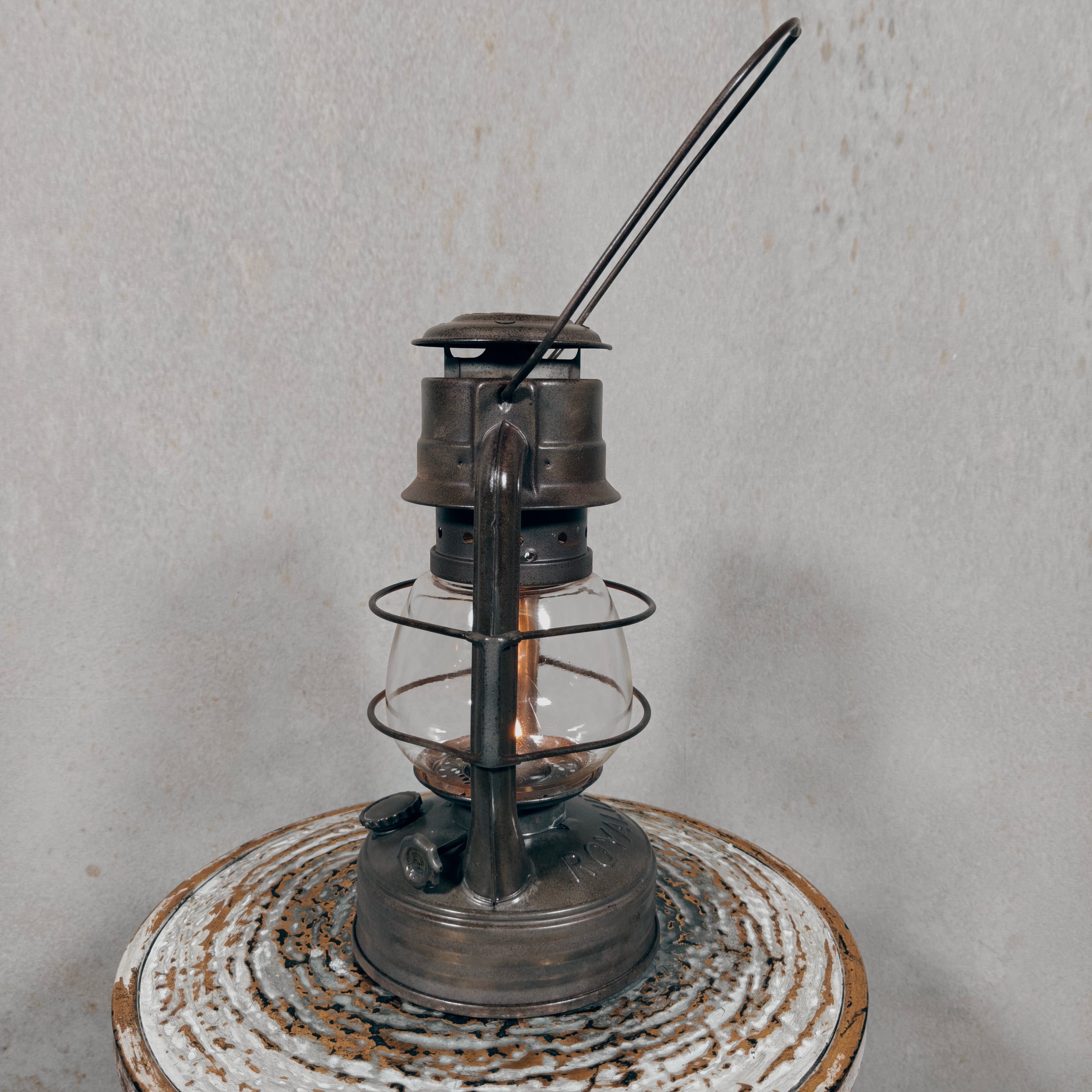 Vintage Royalux Hurricane Lantern – French Oil Lantern – Fully Working