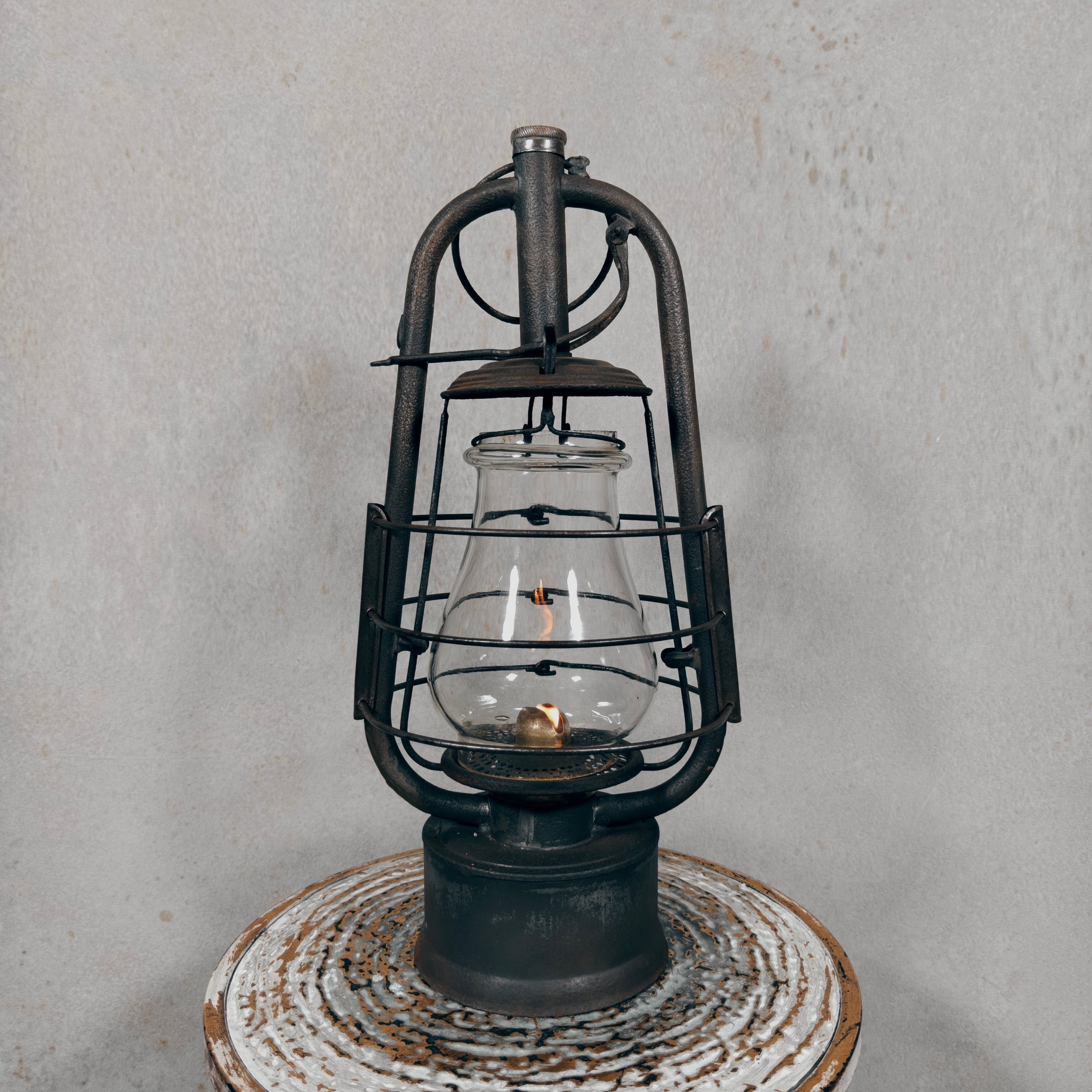 Early Swiss Helvetia Hurricane Lantern by Egloff & Cie – Working, c. 1910