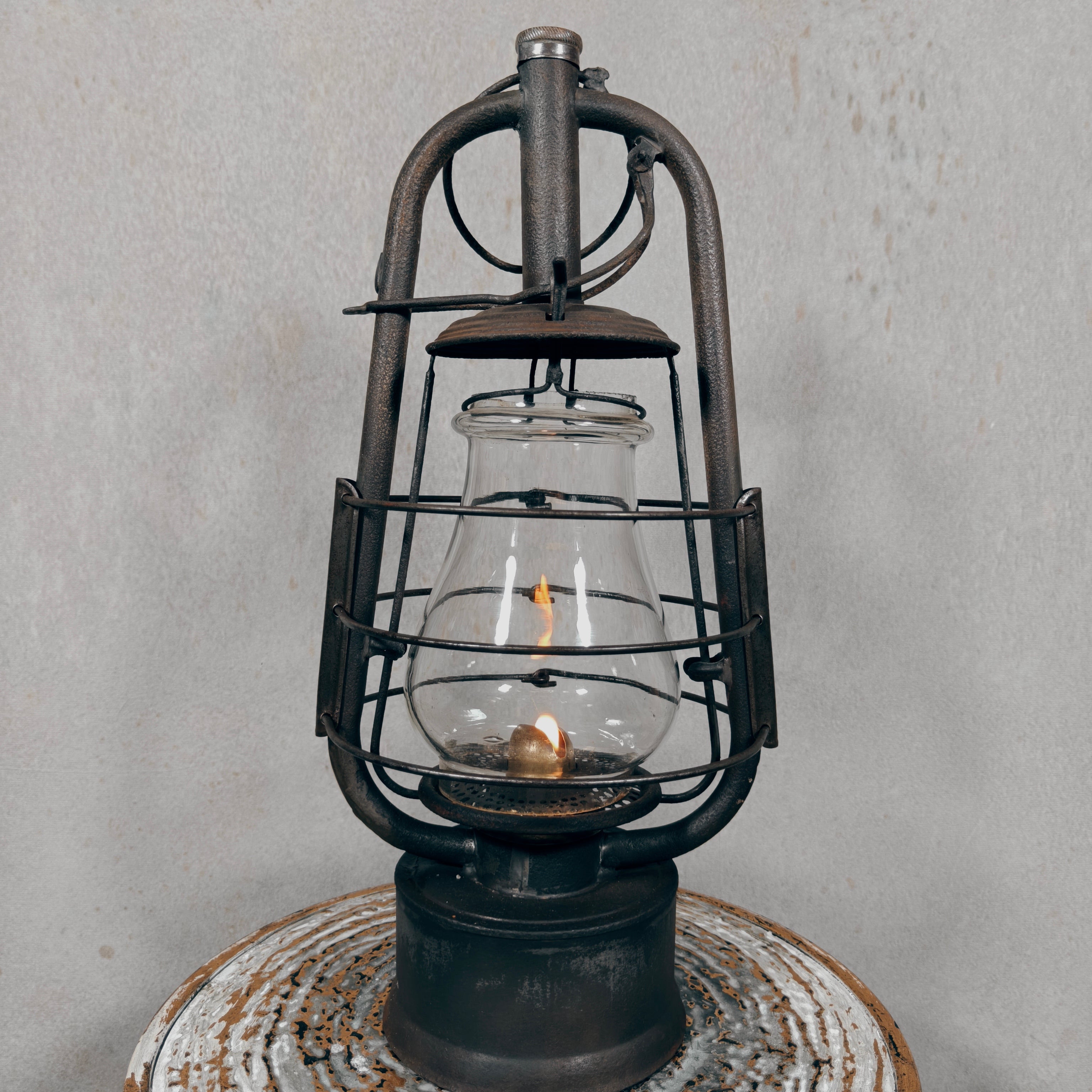 Early Swiss Helvetia Hurricane Lantern by Egloff & Cie – Working, c. 1910