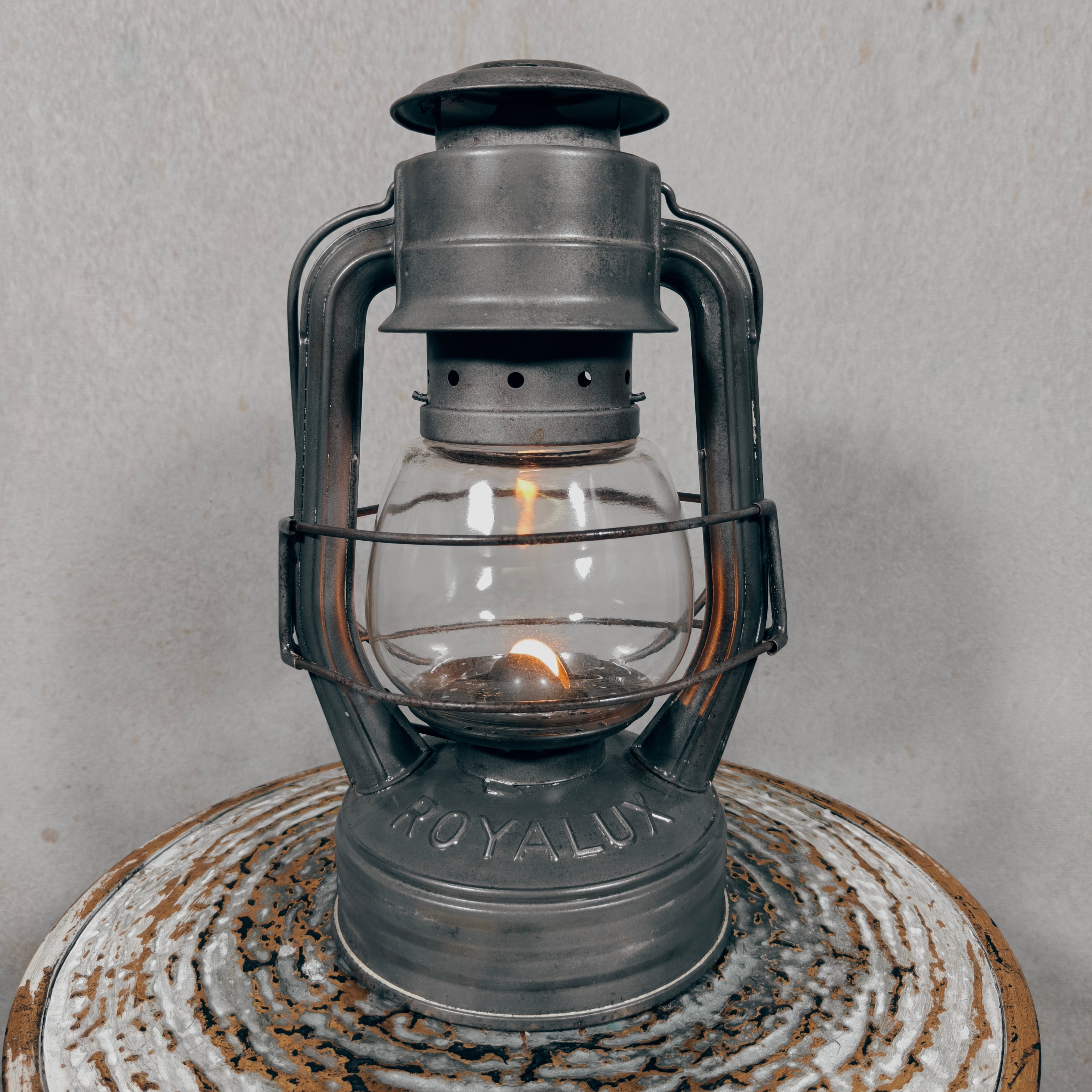 Royalux Hurricane Lantern – Vintage French Oil Lantern by SIF, 1950s–1970s