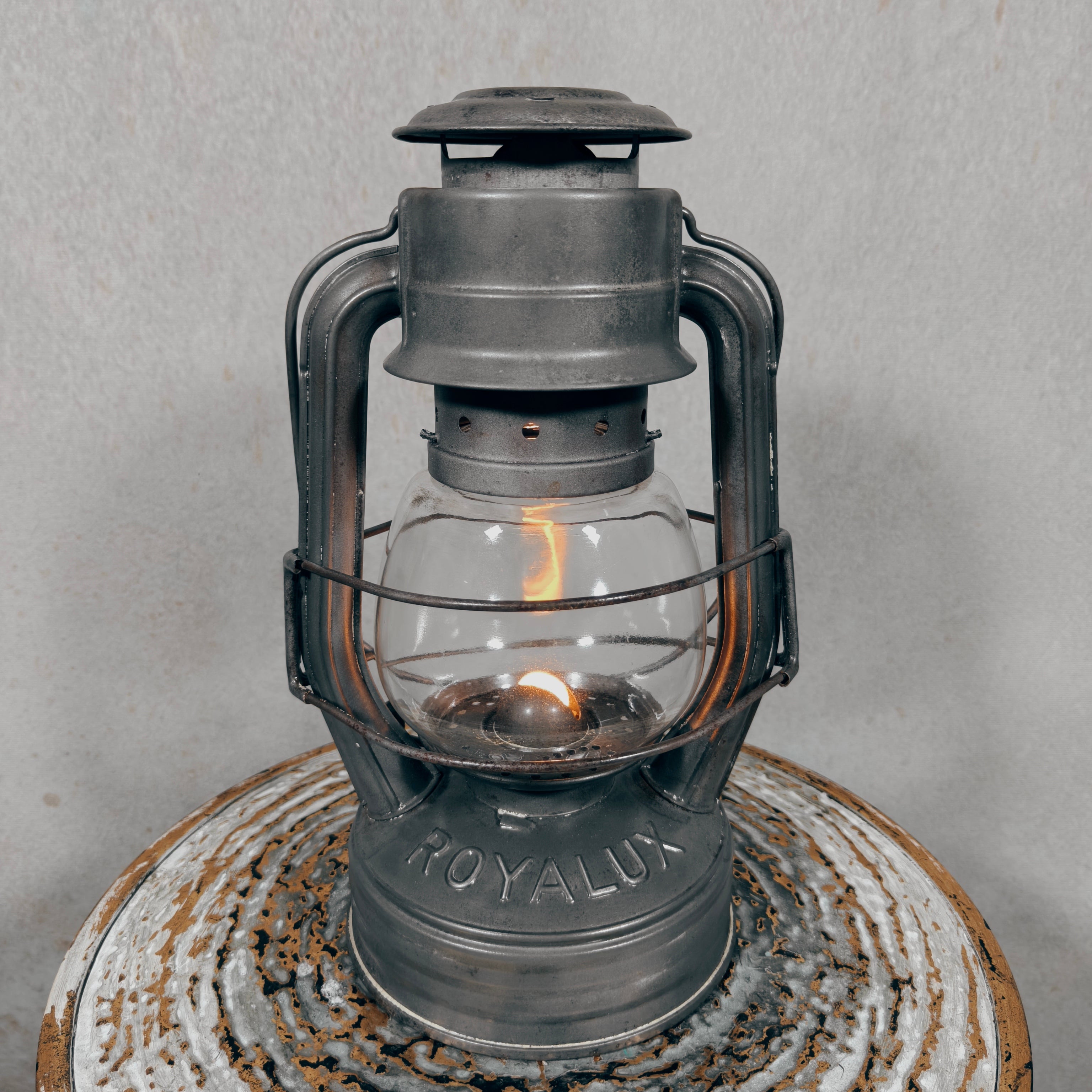 Royalux Hurricane Lantern – Vintage French Oil Lantern by SIF, 1950s–1970s