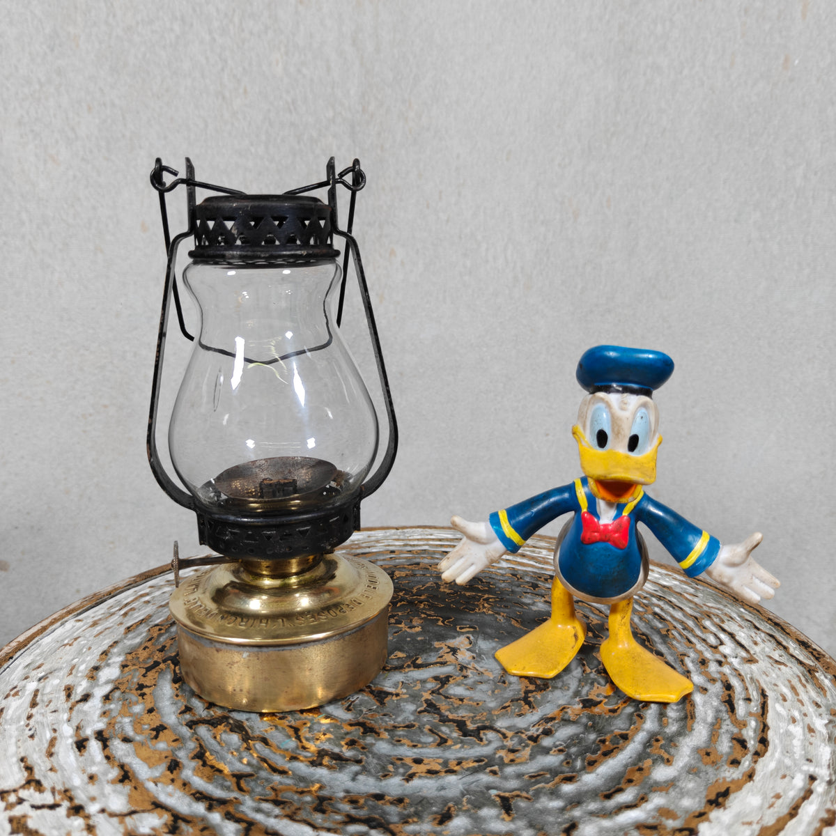 Charming 1920s French Mini Hurricane Lantern “L’Hirondelle” by Carres et Hubert