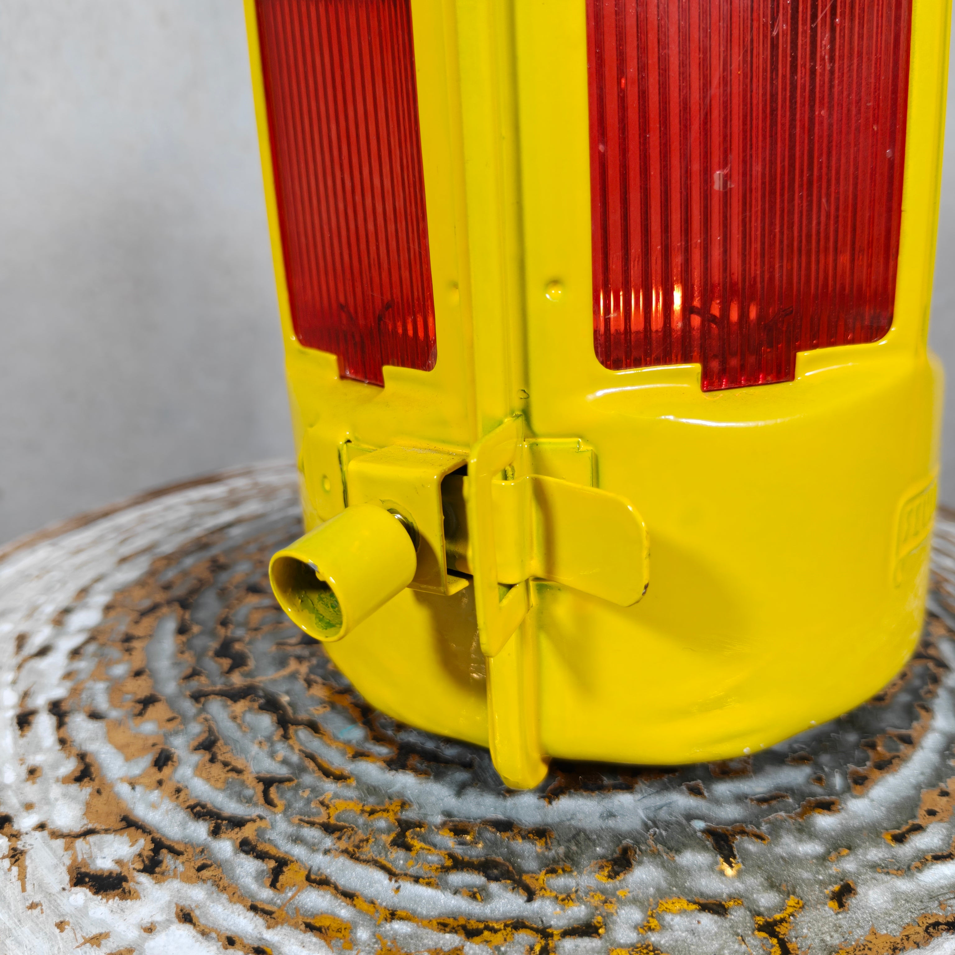 New Old Stock Feuerhand Yellow Road Worker Lantern for Tealight Candle