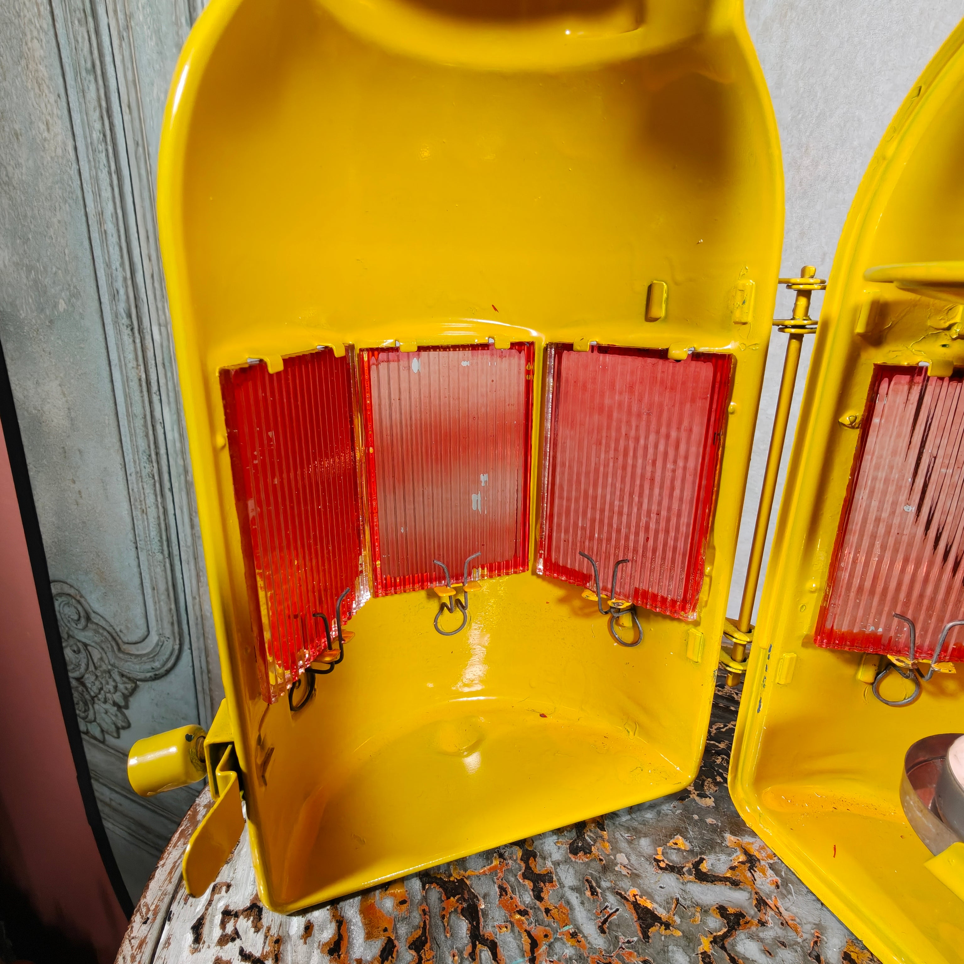 New Old Stock Feuerhand Yellow Road Worker Lantern for Tealight Candle