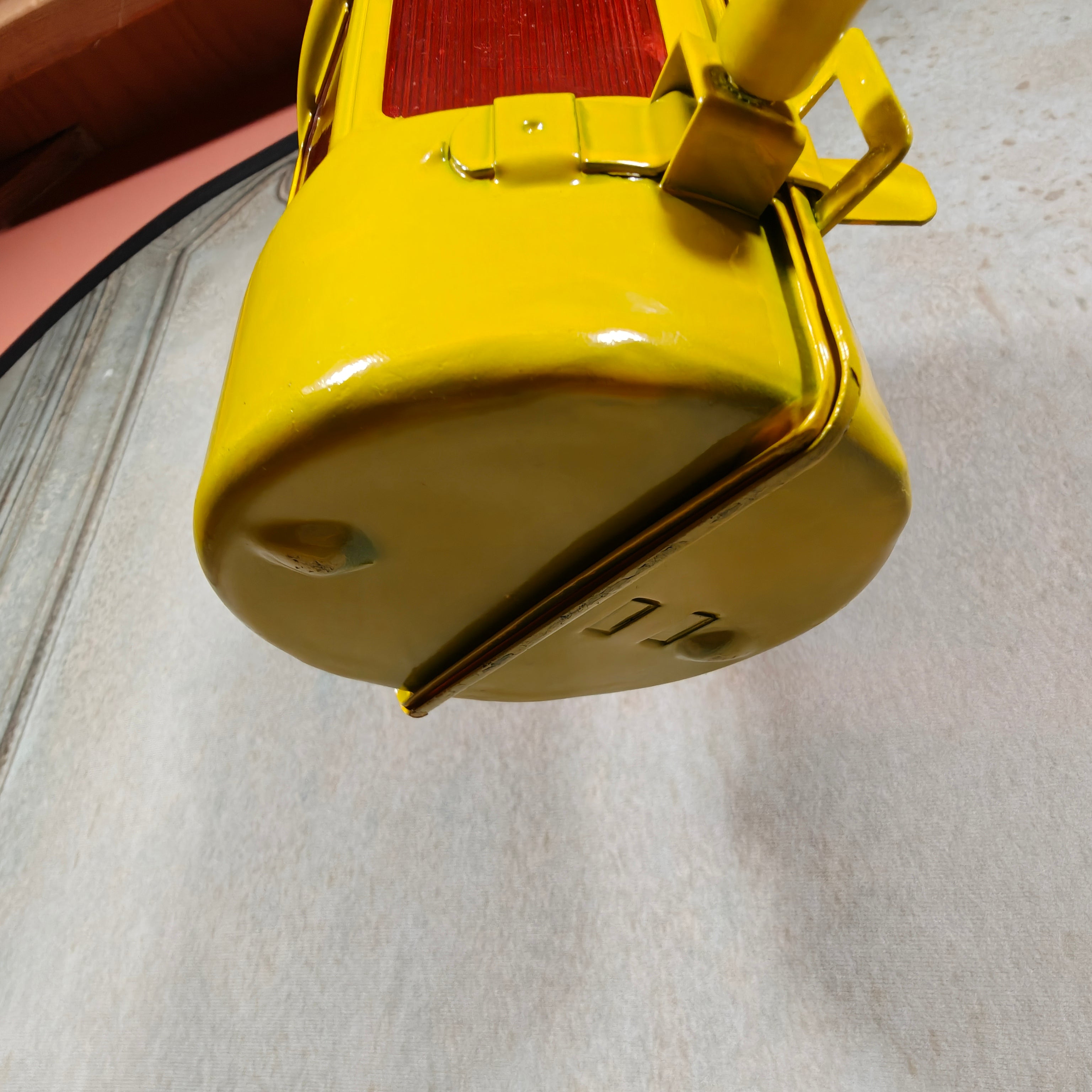 New Old Stock Feuerhand Yellow Road Worker Lantern for Tealight Candle