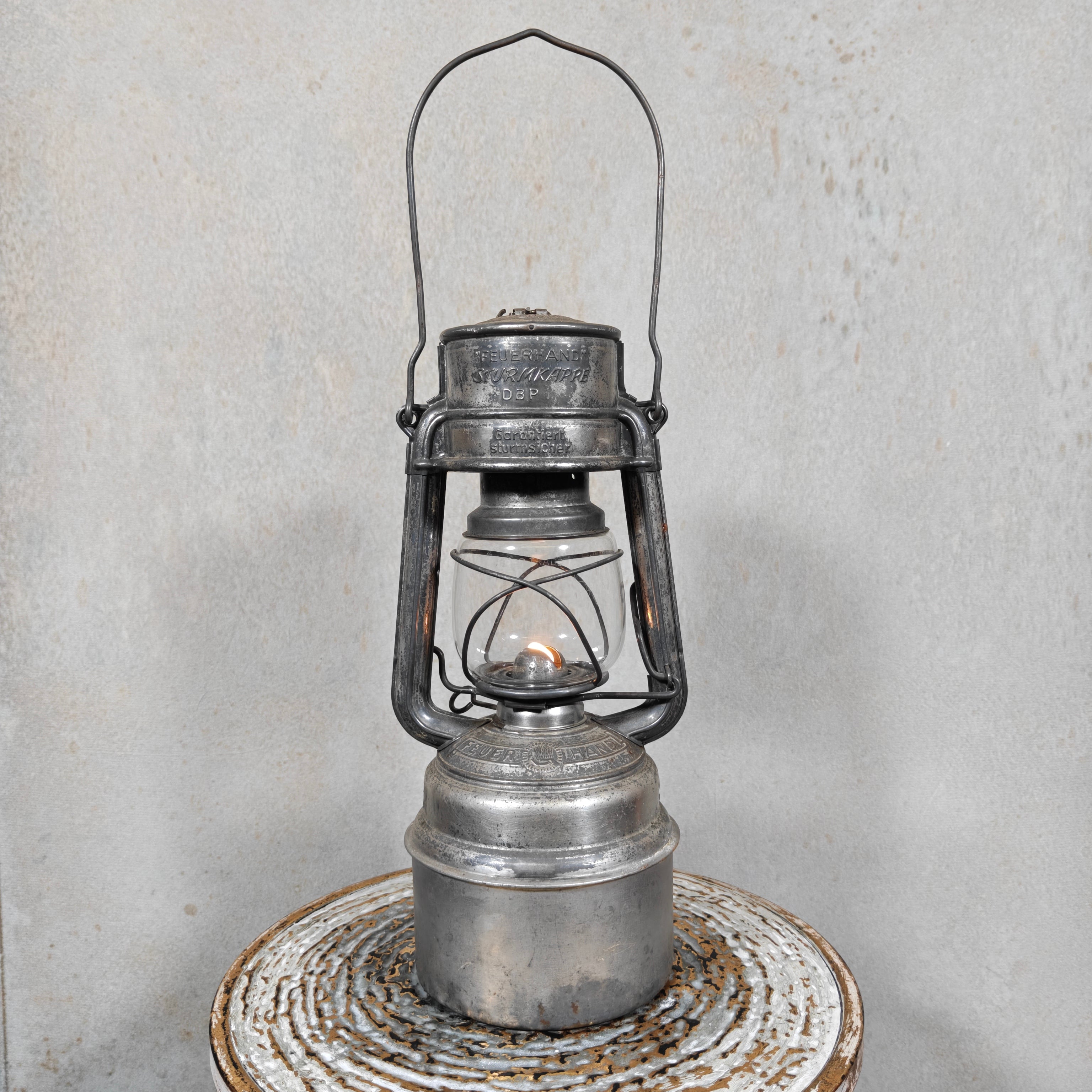 Rare Feuerhand 276 STK/70 Baby Special Hurricane Lantern – Strassenbauamt Trier Road Service Lantern