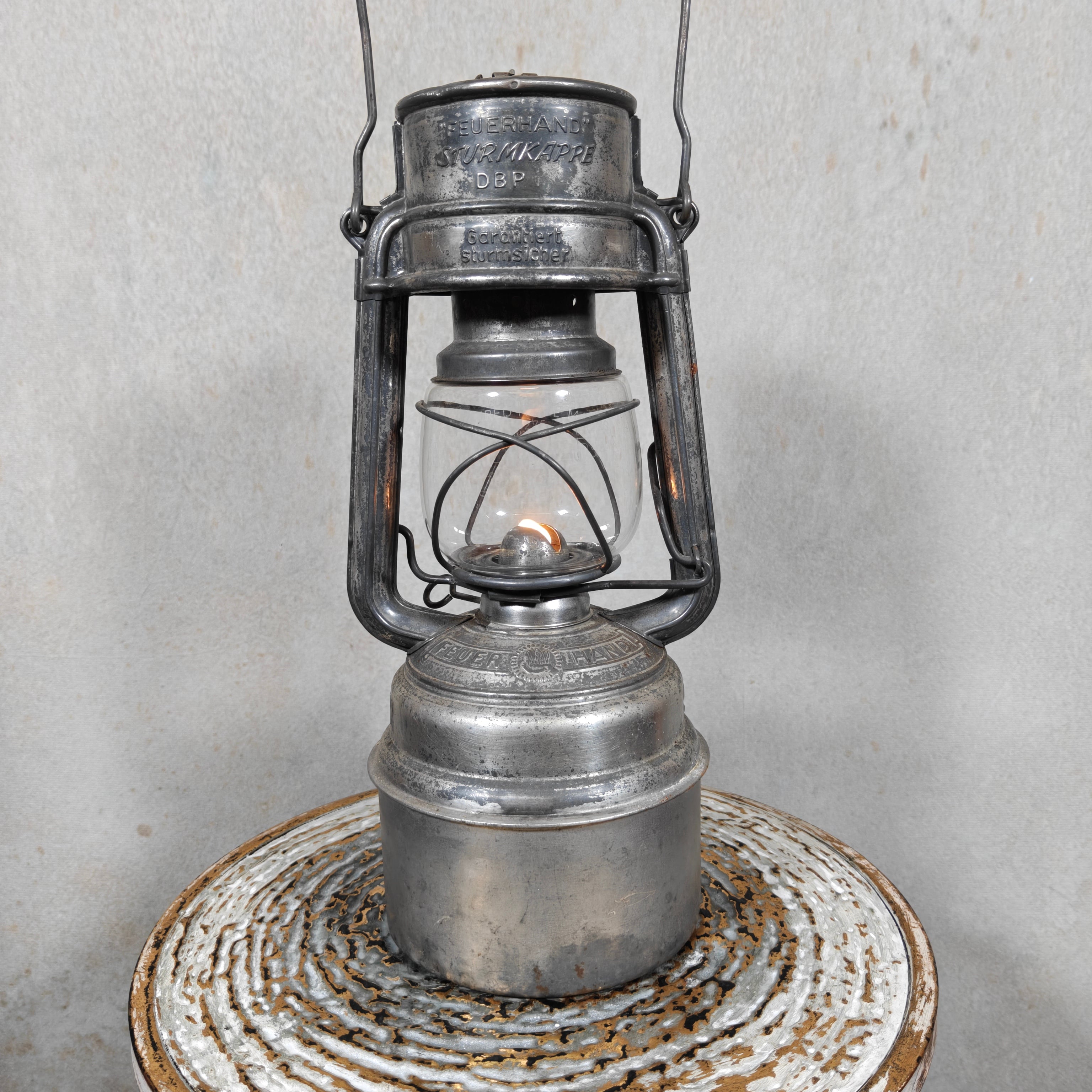 Rare Feuerhand 276 STK/70 Baby Special Hurricane Lantern – Strassenbauamt Trier Road Service Lantern