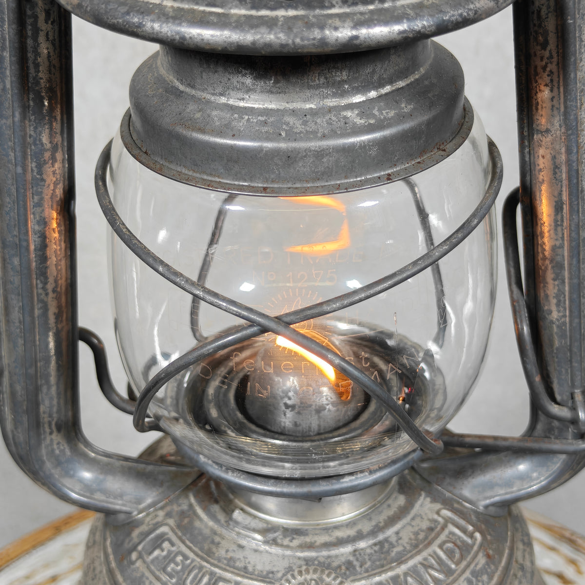 Rare Feuerhand 276 STK/70 Baby Special Hurricane Lantern – Strassenbauamt Trier Road Service Lantern