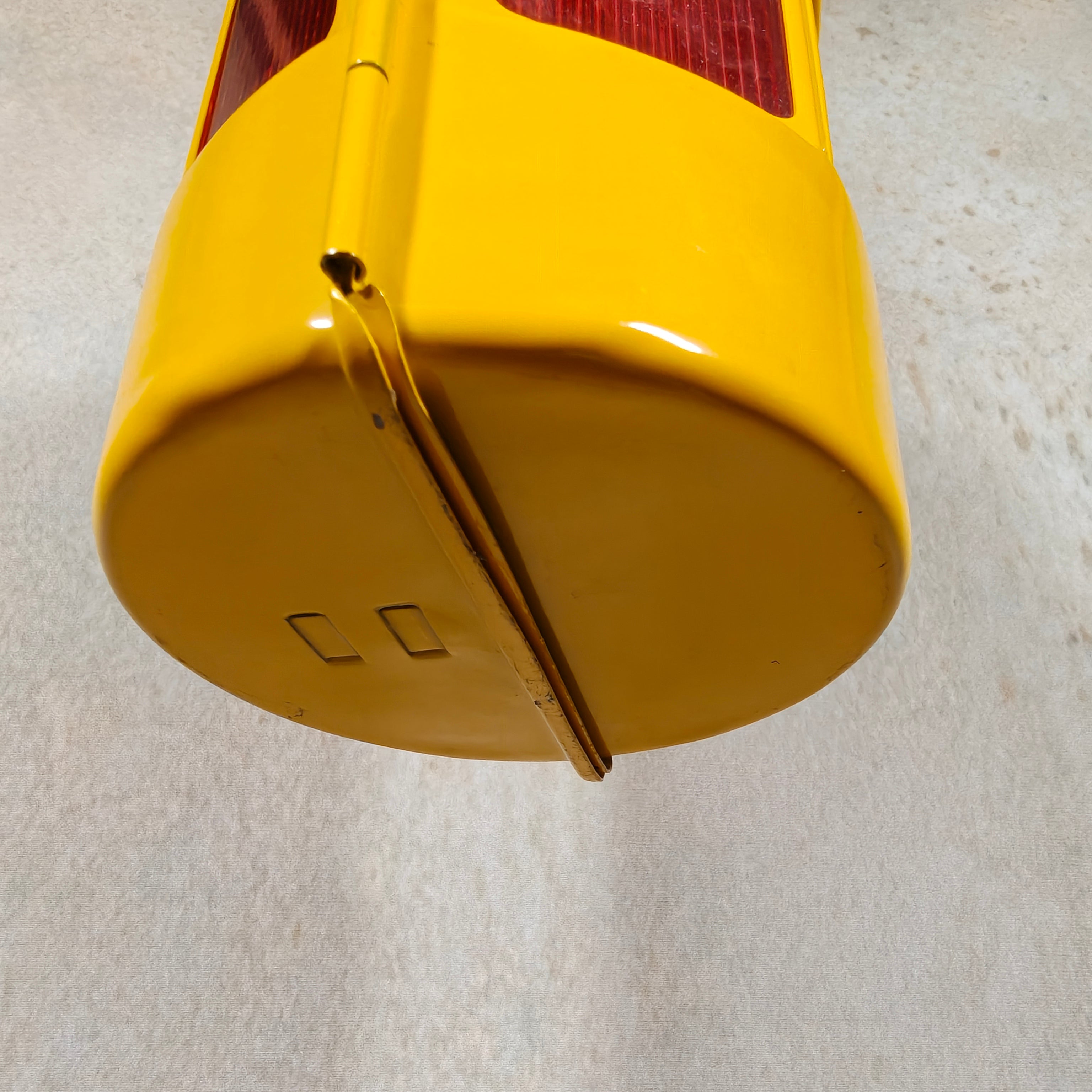NOS Vintage Feuerhand Road Worker Lantern with Winter Glass – Orange Safety Candle Lamp 1960s/70s