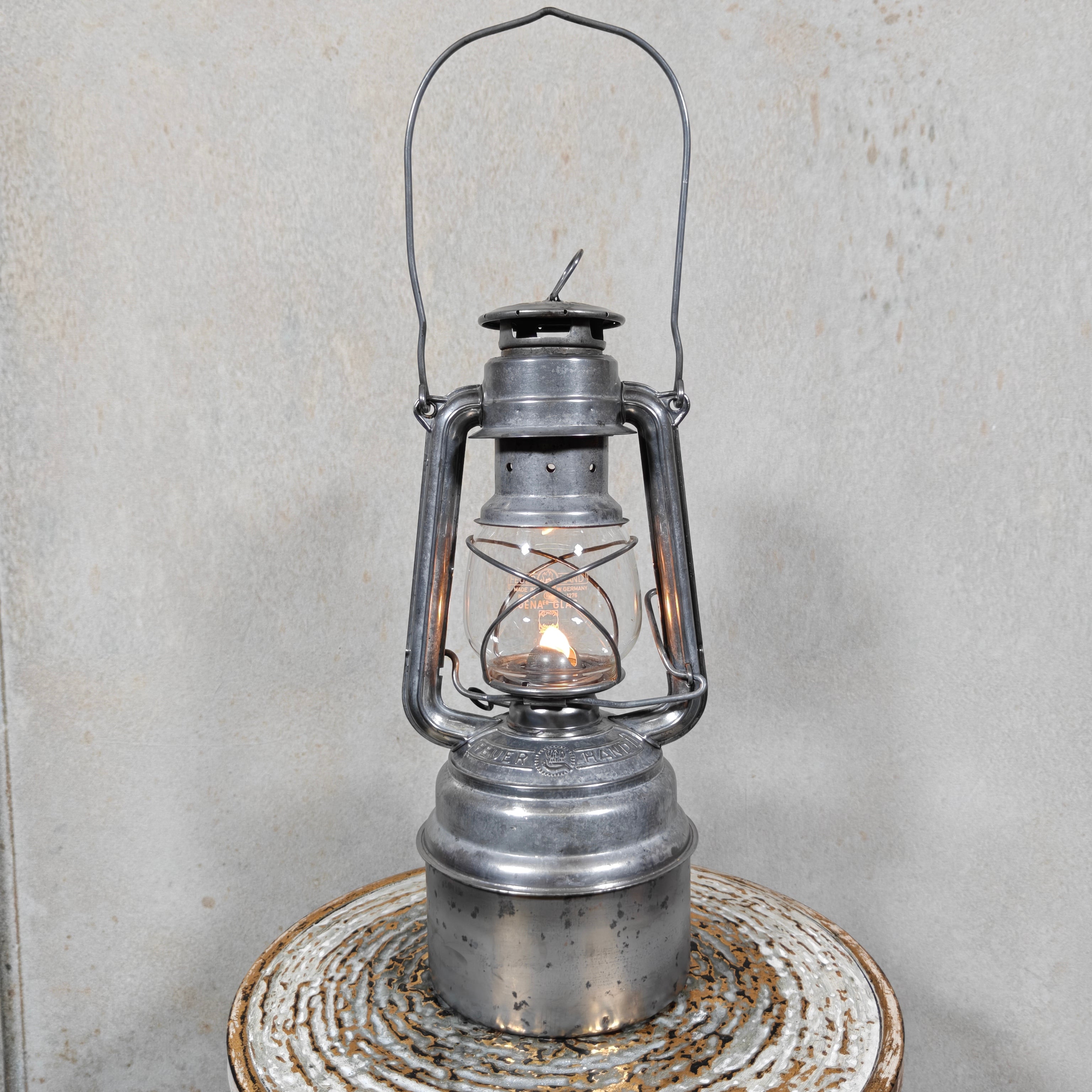 Rare Vintage Feuerhand 276/70 Baby Special Hurricane Lantern – West Germany Oil Lantern with Large Tank