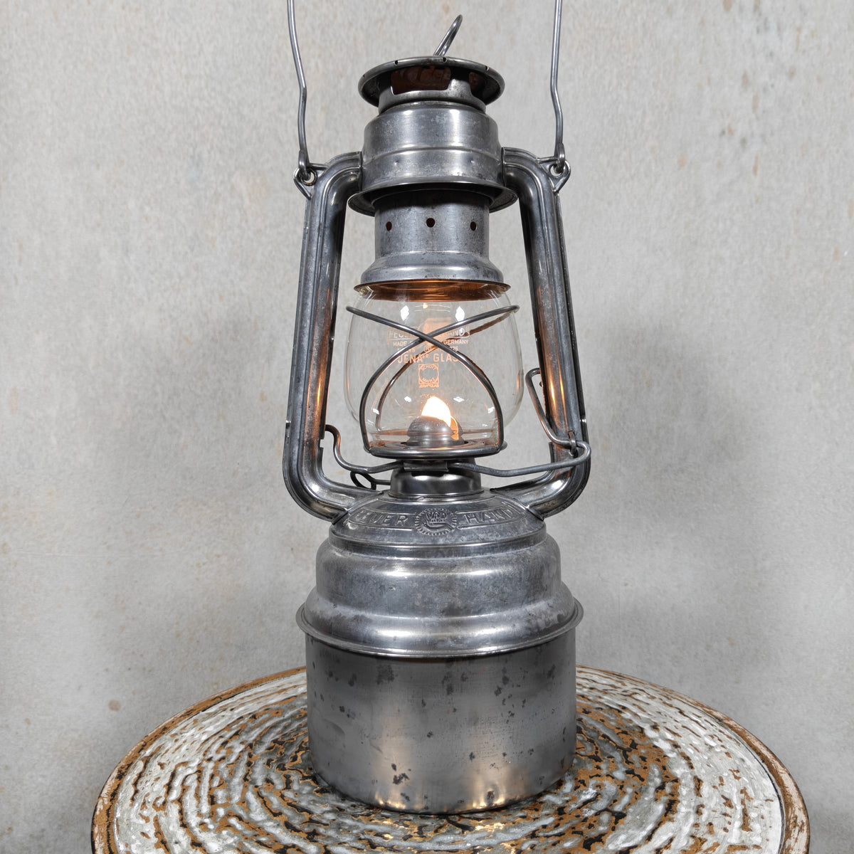 Rare Vintage Feuerhand 276/70 Baby Special Hurricane Lantern – West Germany Oil Lantern with Large Tank