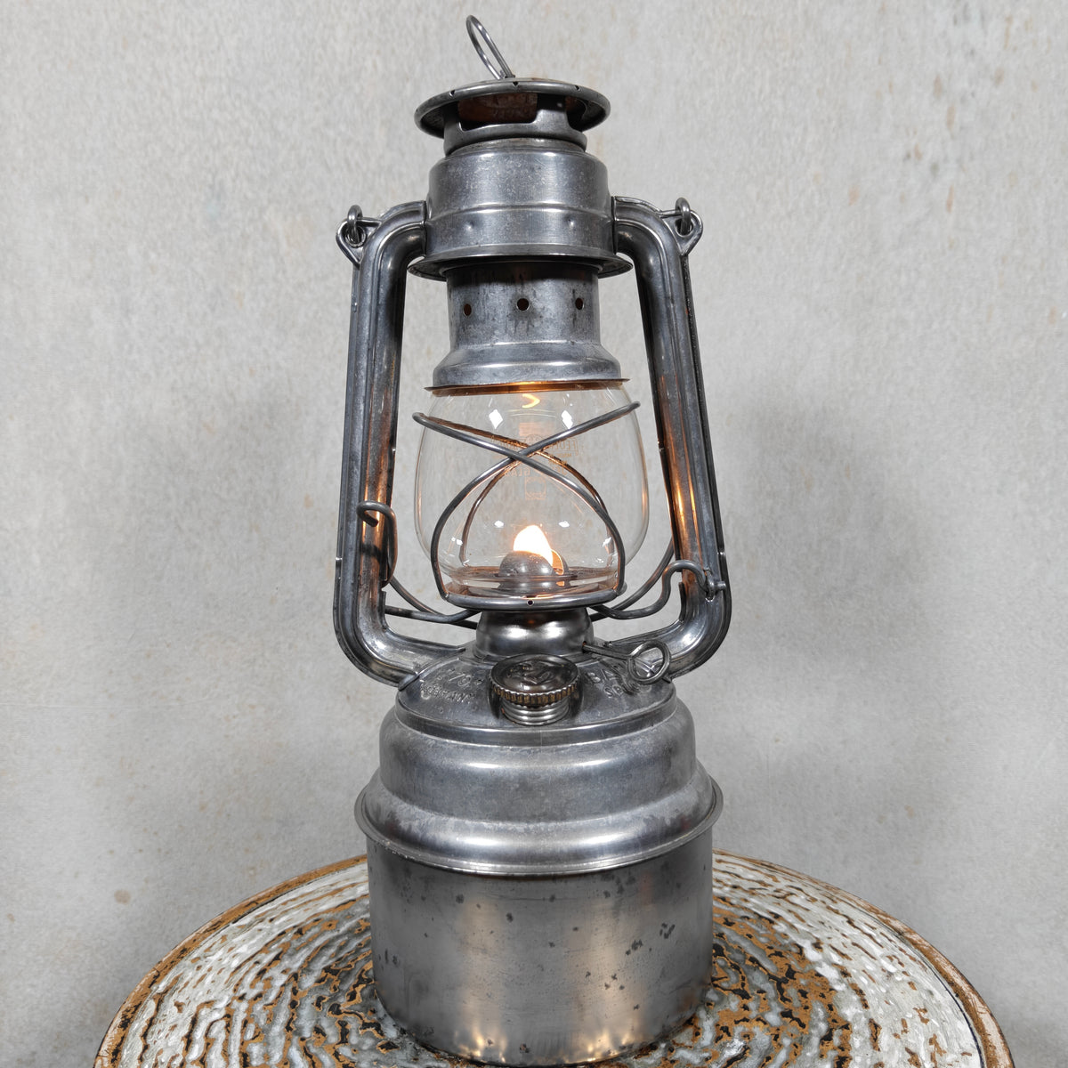 Rare Vintage Feuerhand 276/70 Baby Special Hurricane Lantern – West Germany Oil Lantern with Large Tank