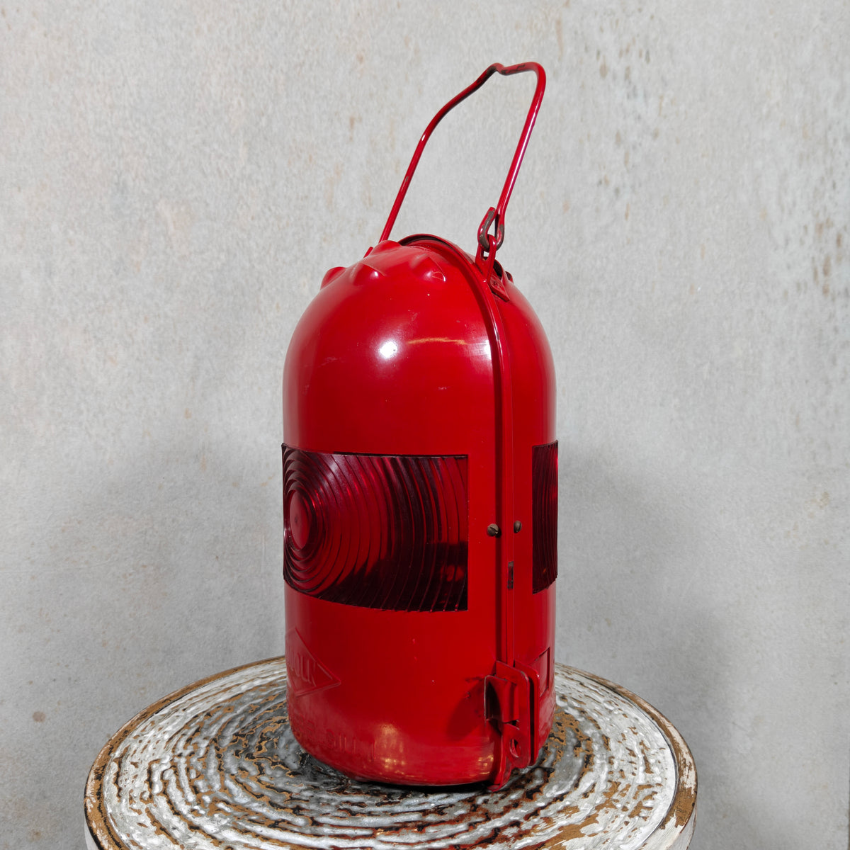 NOS Vintage Nicoln Flashing Hurricane Lantern – Belgian Petroleum Road Worker Warning Lamp