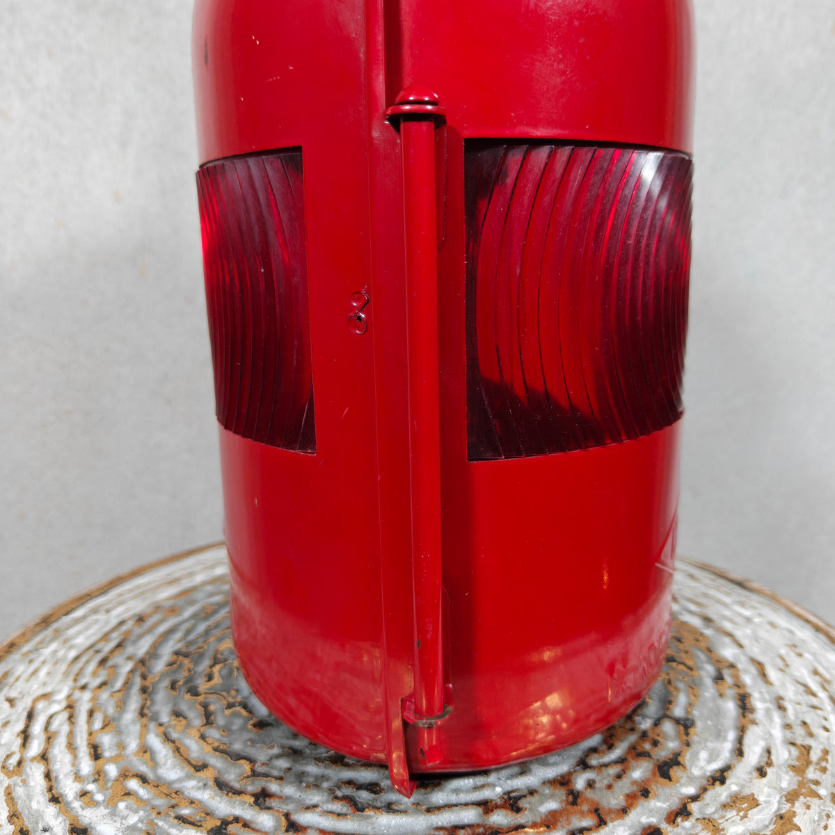 NOS Vintage Nicoln Flashing Hurricane Lantern – Belgian Petroleum Road Worker Warning Lamp