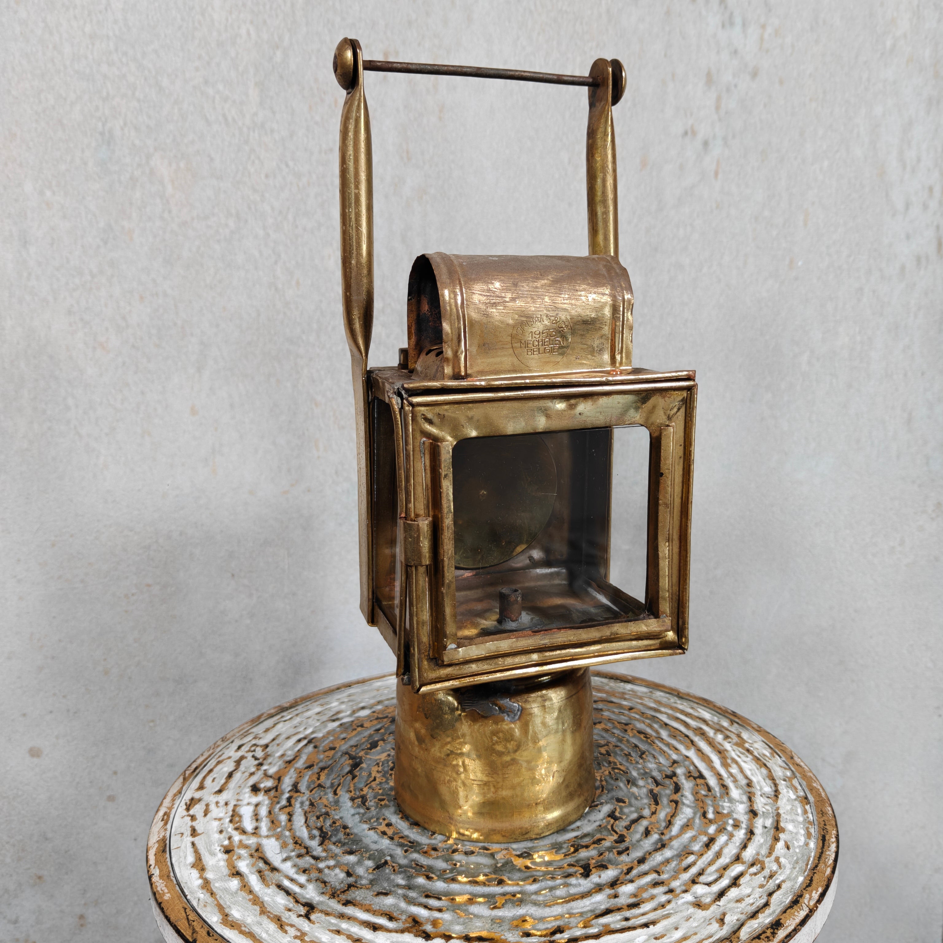 Vintage Orlians & Co Carbide Hand Lantern – Belgian Railway Lamp 1953