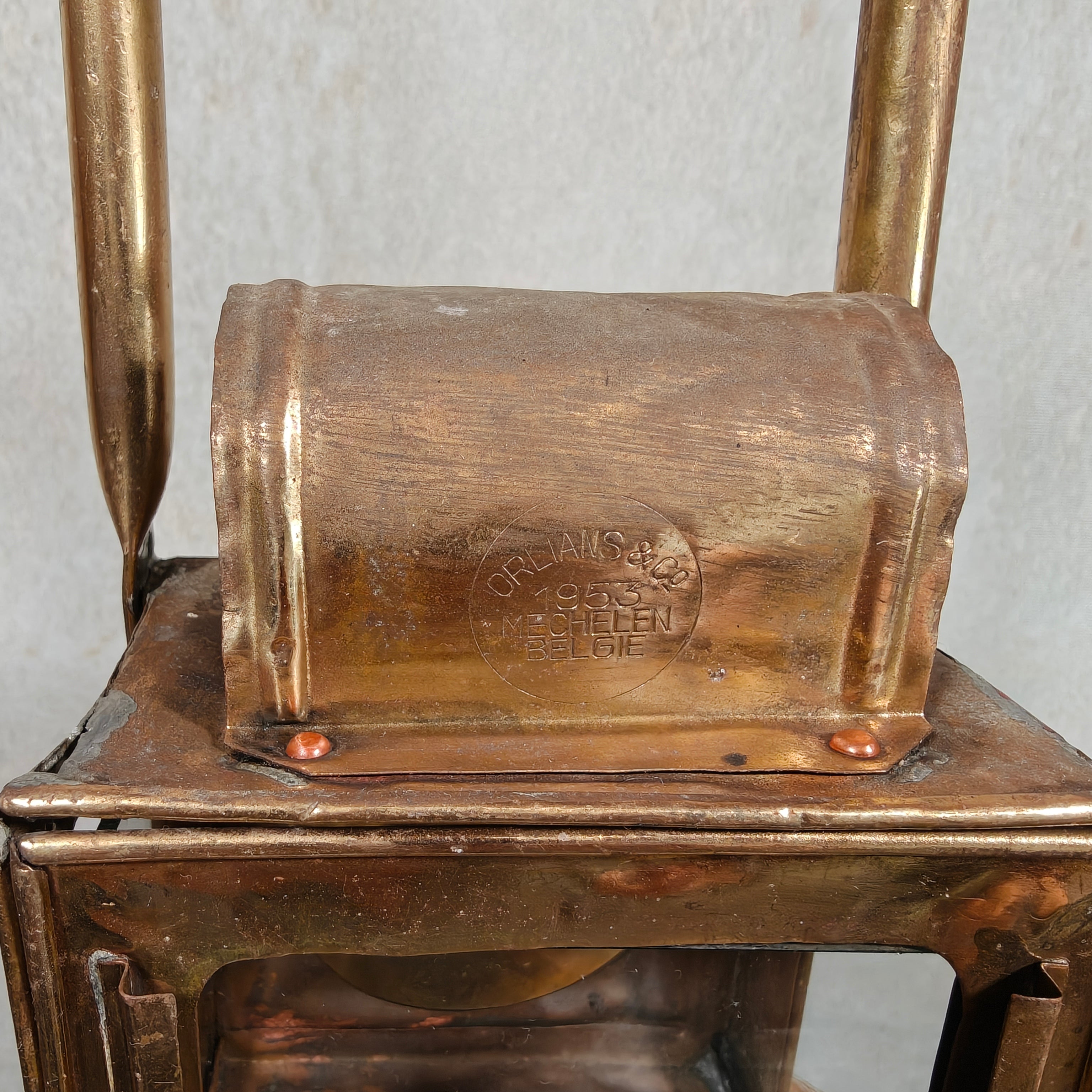Vintage Orlians & Co Carbide Hand Lantern – Belgian Railway Lamp 1953