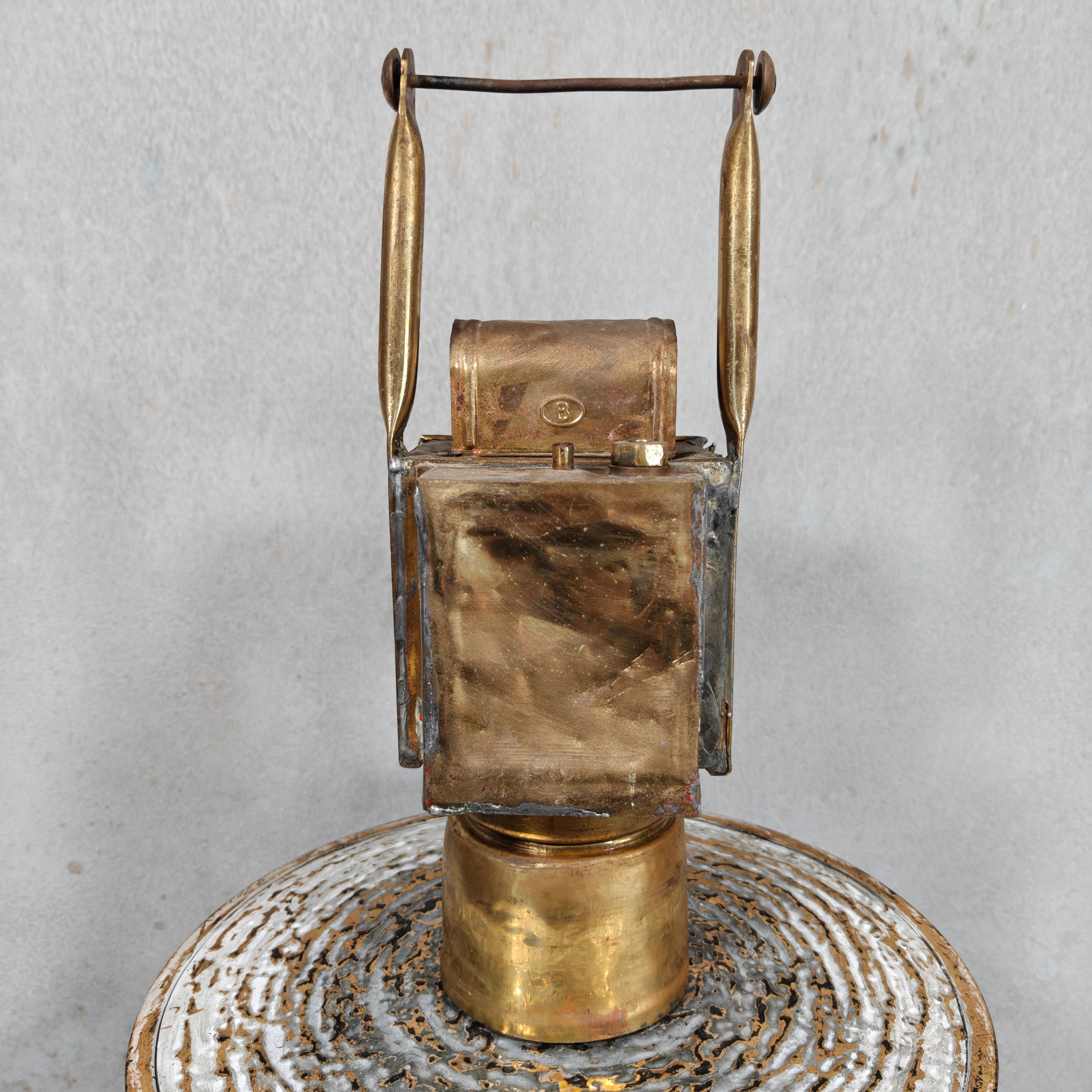 Vintage Orlians & Co Carbide Hand Lantern – Belgian Railway Lamp 1953