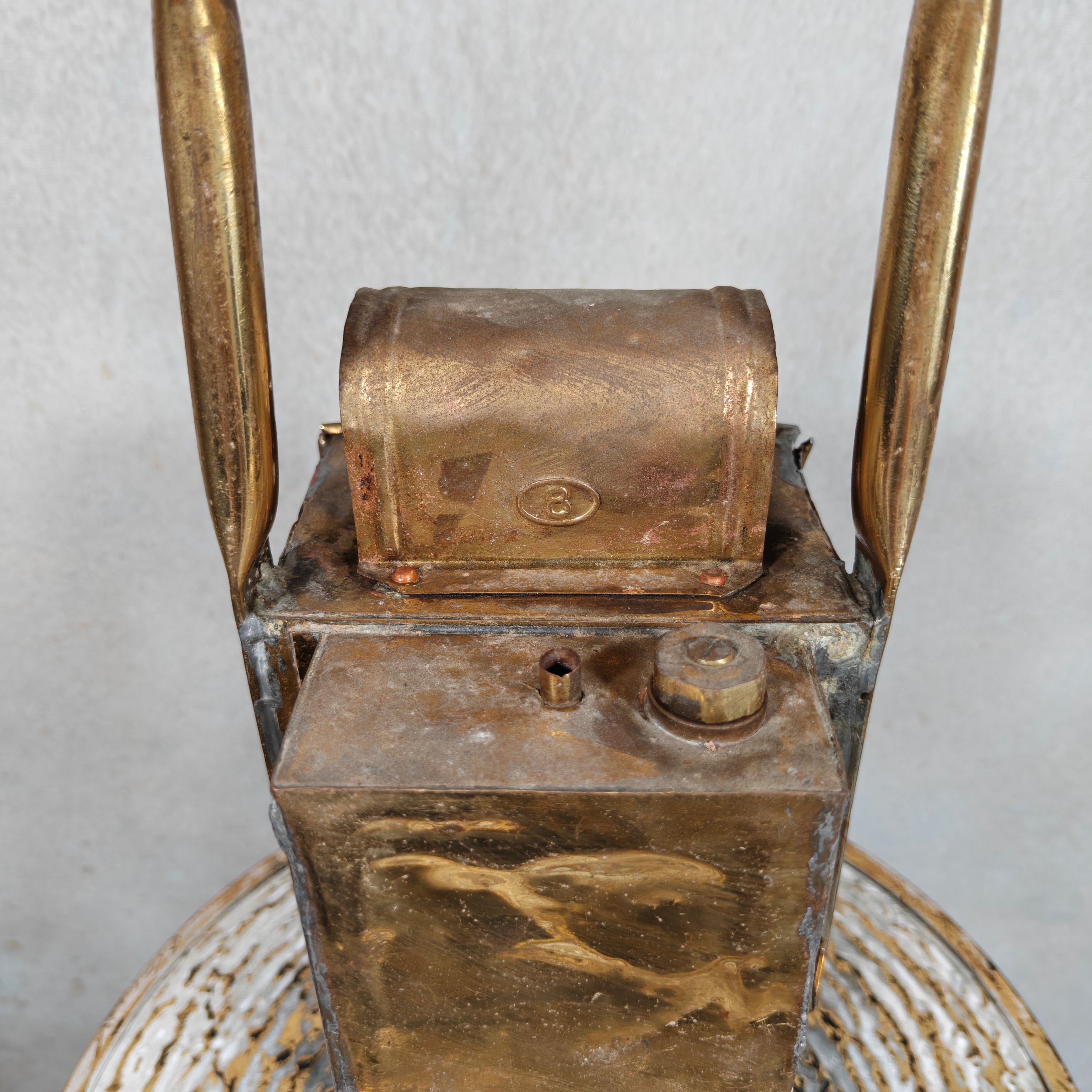 Vintage Orlians & Co Carbide Hand Lantern – Belgian Railway Lamp 1953
