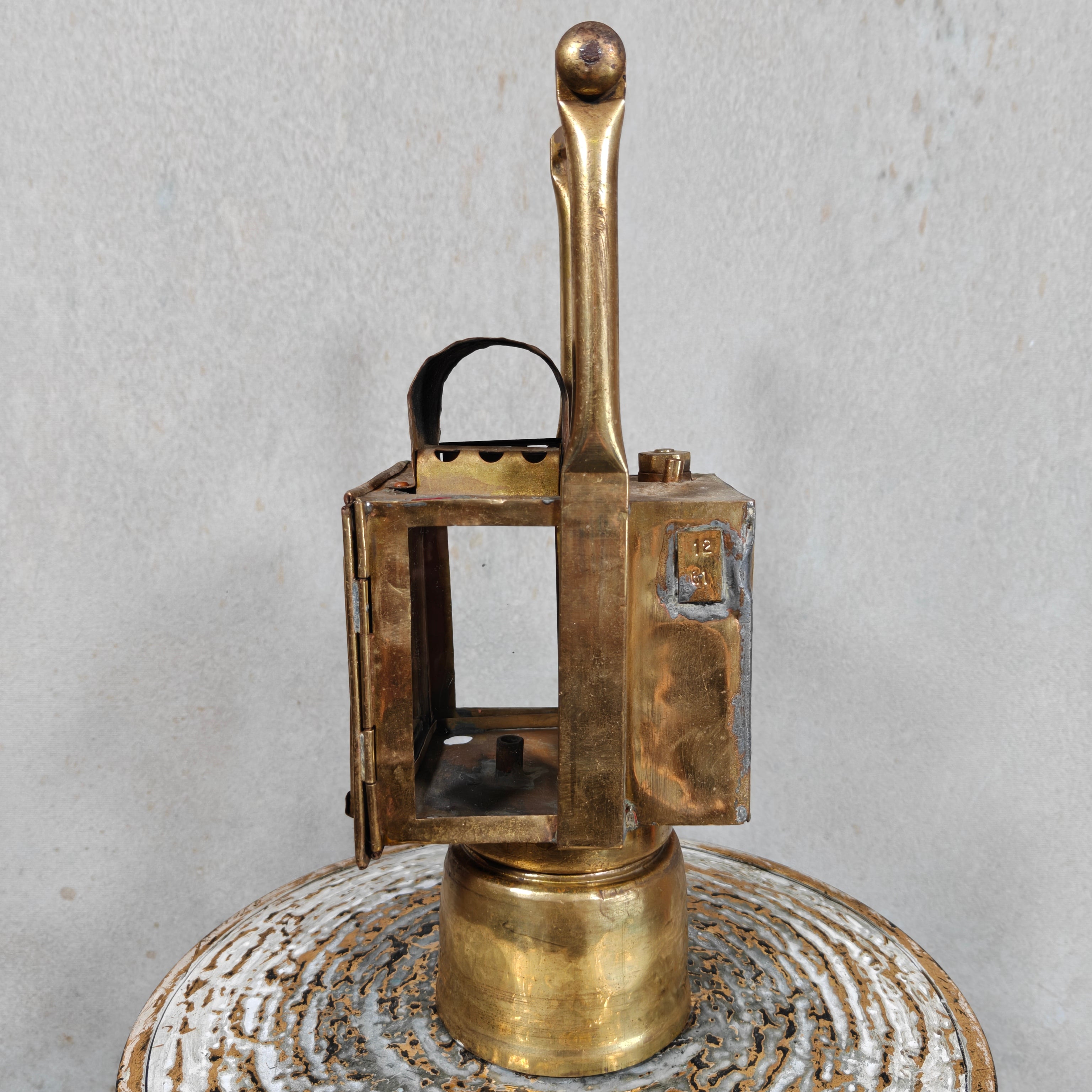 Vintage Orlians & Co Carbide Hand Lantern – Belgian Railway Lamp 1953