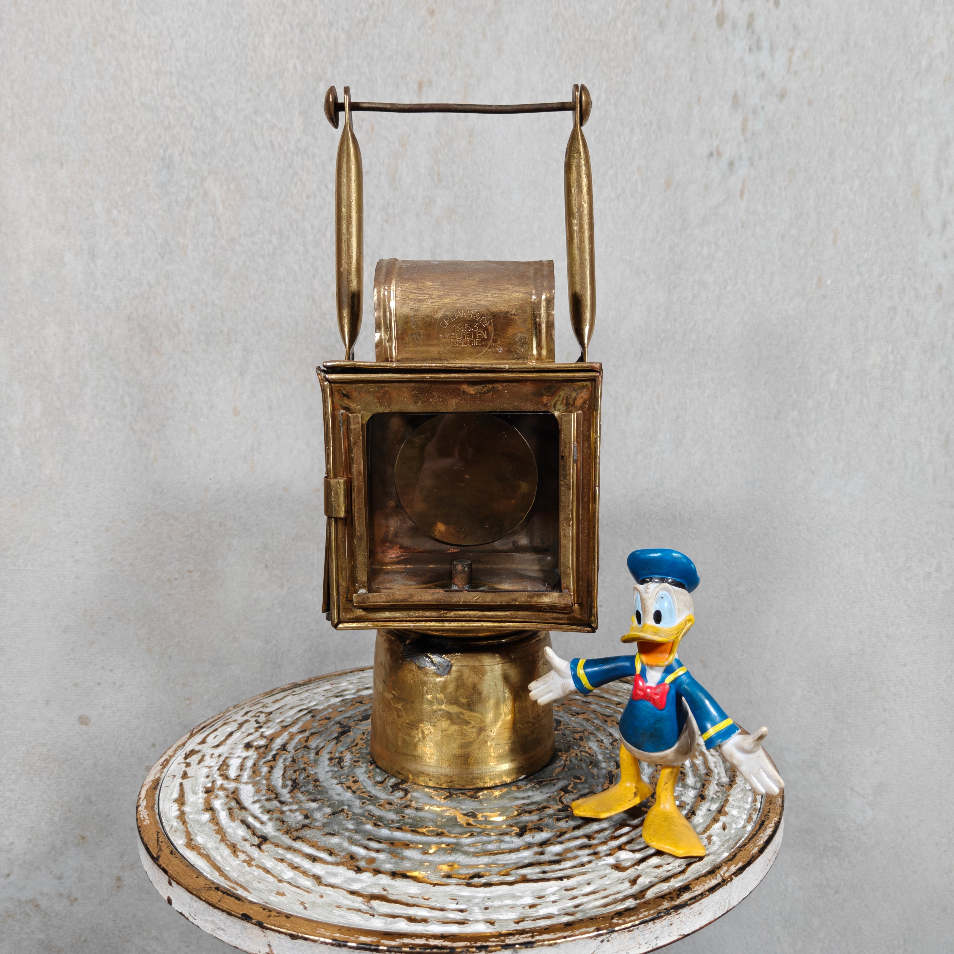 Vintage Orlians & Co Carbide Hand Lantern – Belgian Railway Lamp 1953