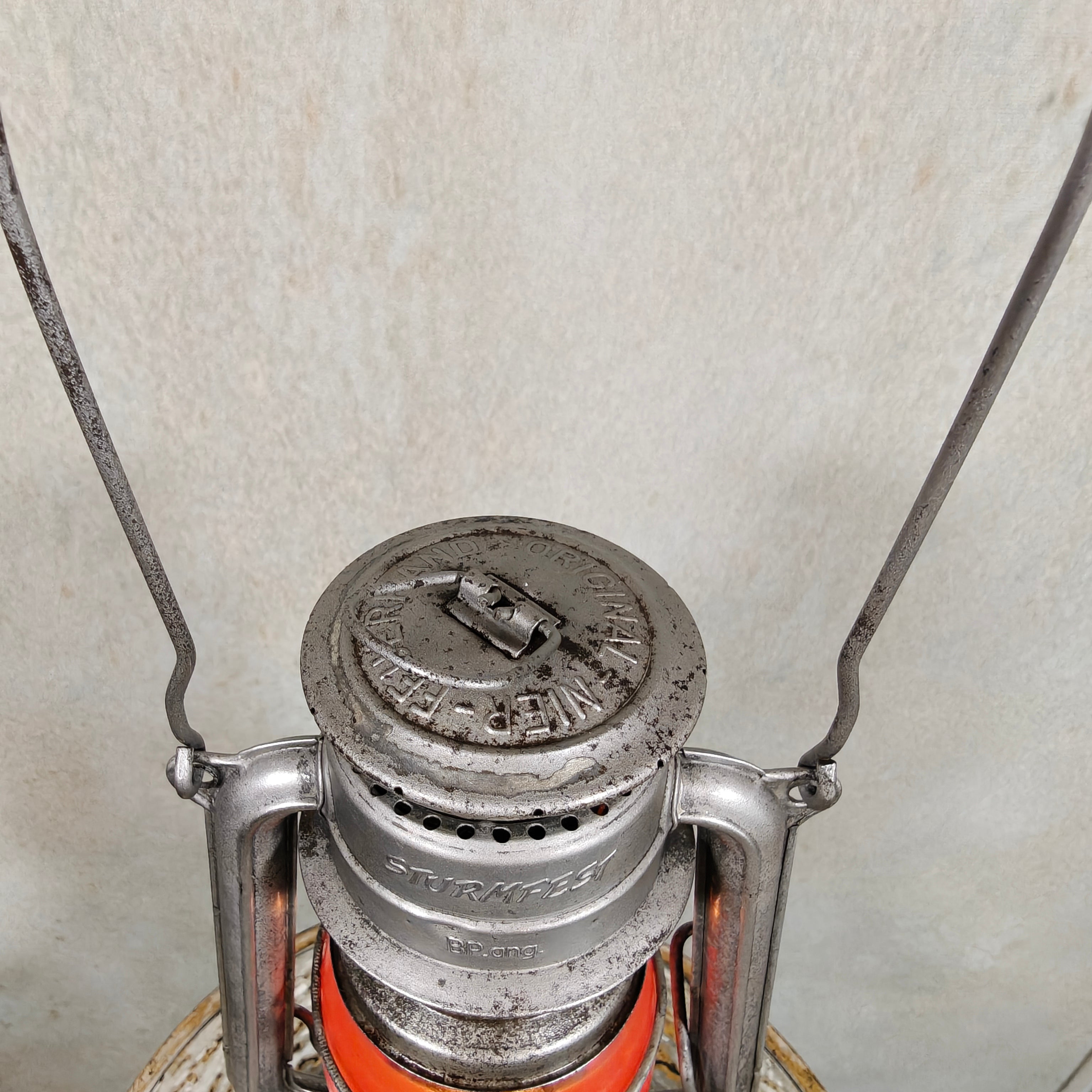Rare Feuerhand 276/70 Baby Special Hurricane Lantern with Red Glass – West Germany Long Burn Lantern