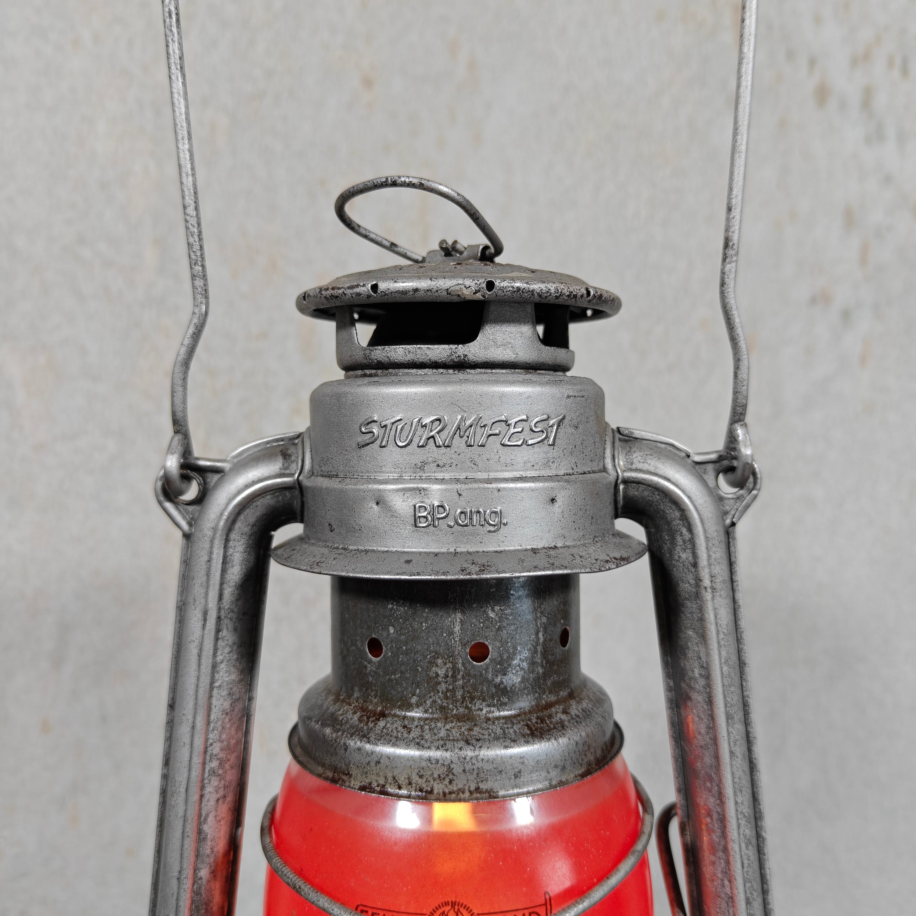 Rare Feuerhand 276/70 Baby Special Hurricane Lantern with Red Glass – West Germany Long Burn Lantern
