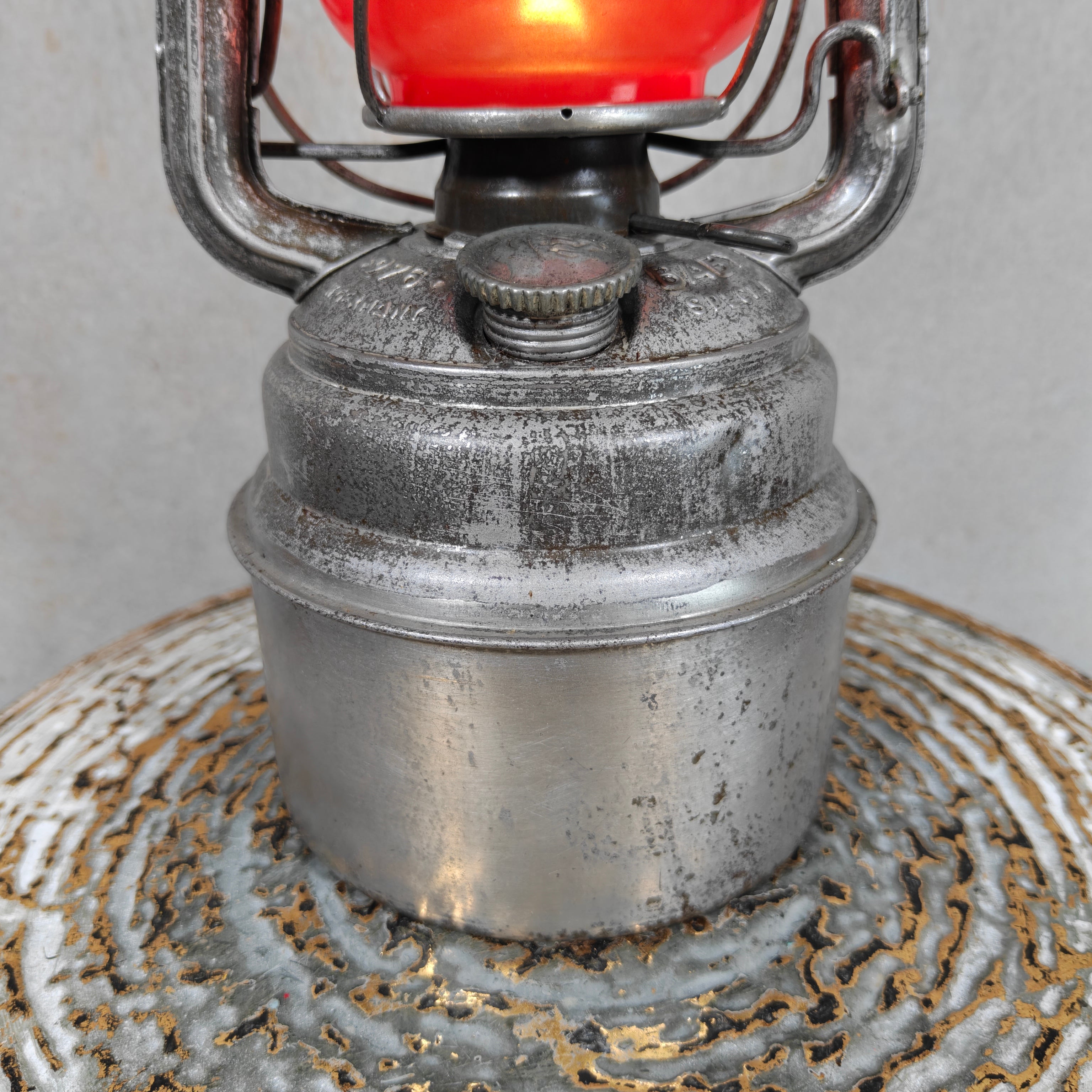 Rare Feuerhand 276/70 Baby Special Hurricane Lantern with Red Glass – West Germany Long Burn Lantern