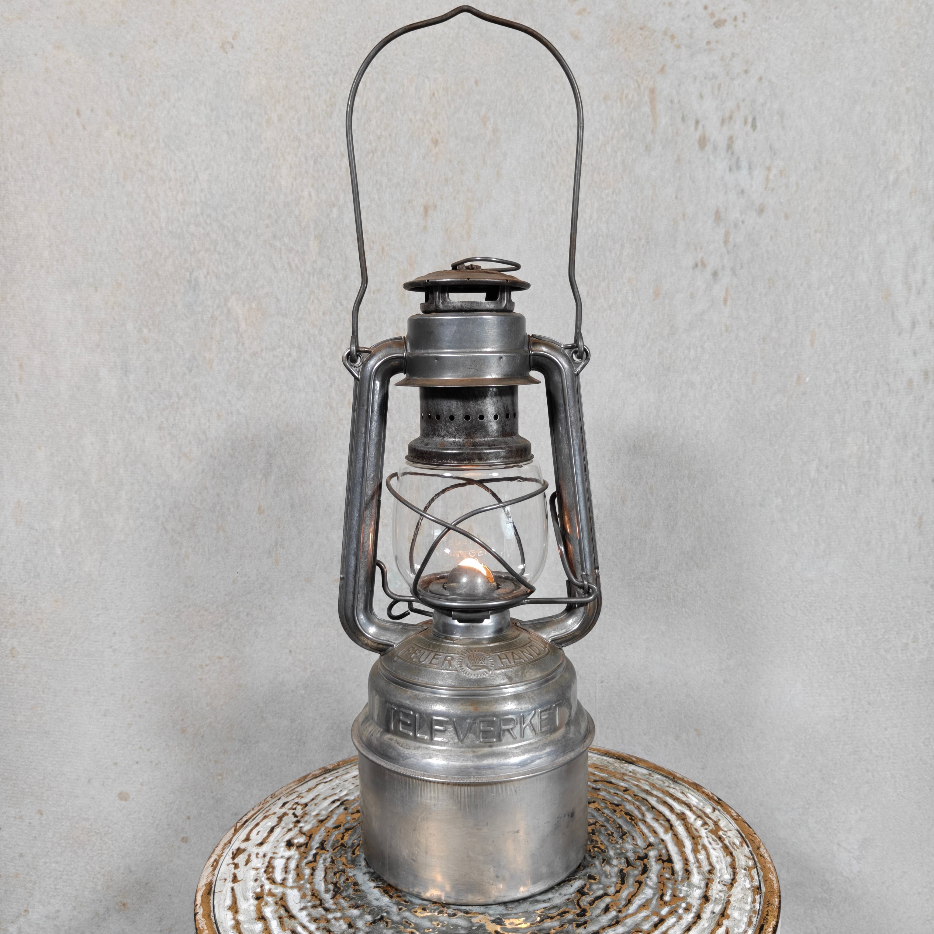 Rare Feuerhand 276/70 Baby Special Hurricane Lantern – Swedish Televerket Telecom Lantern