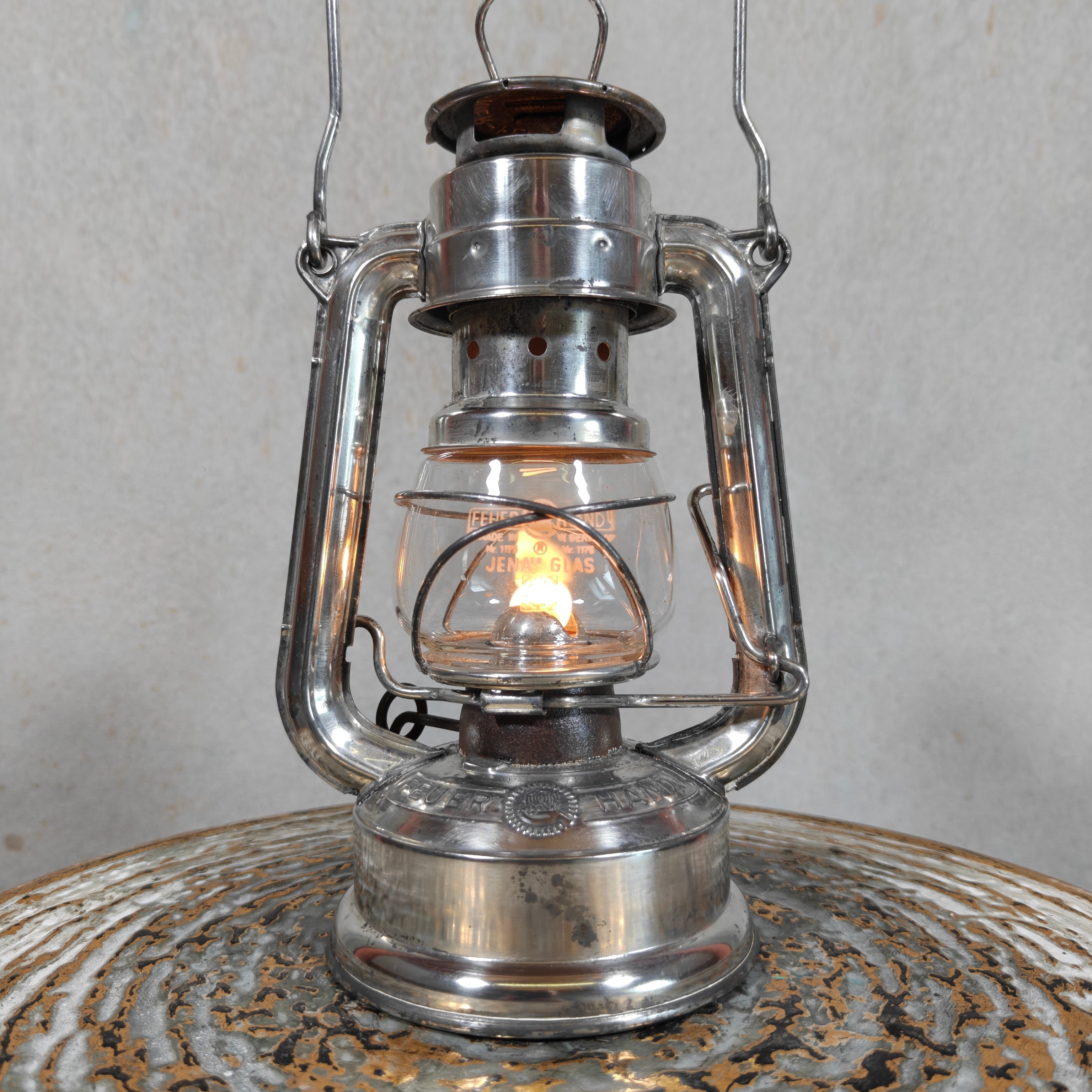 Vintage Feuerhand 175 Super Baby Hurricane Lantern – West Germany Oil Lantern 1970s