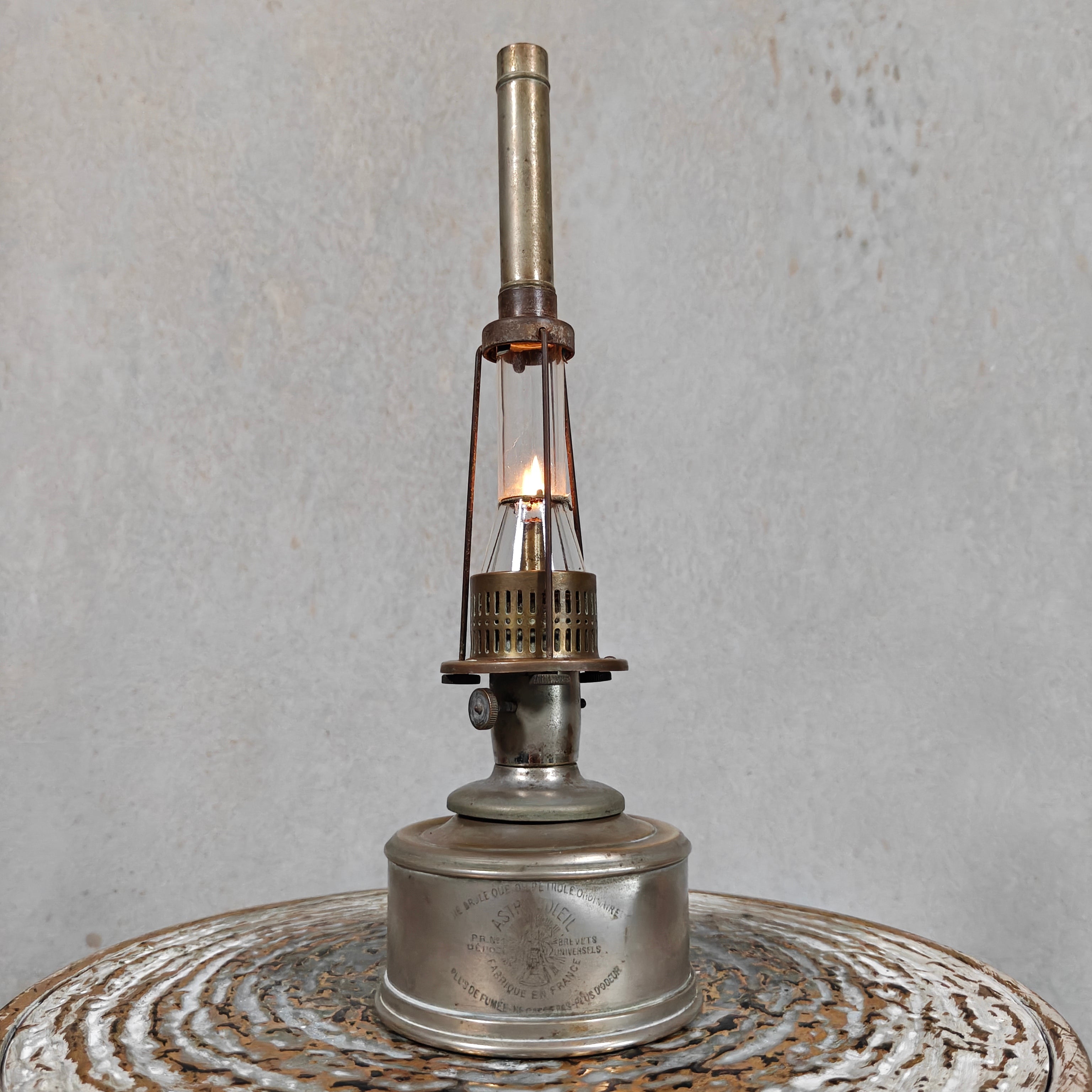 Rare Antique Astra Soleil Oil Lamp – French Art Deco Table Lamp circa 1920s