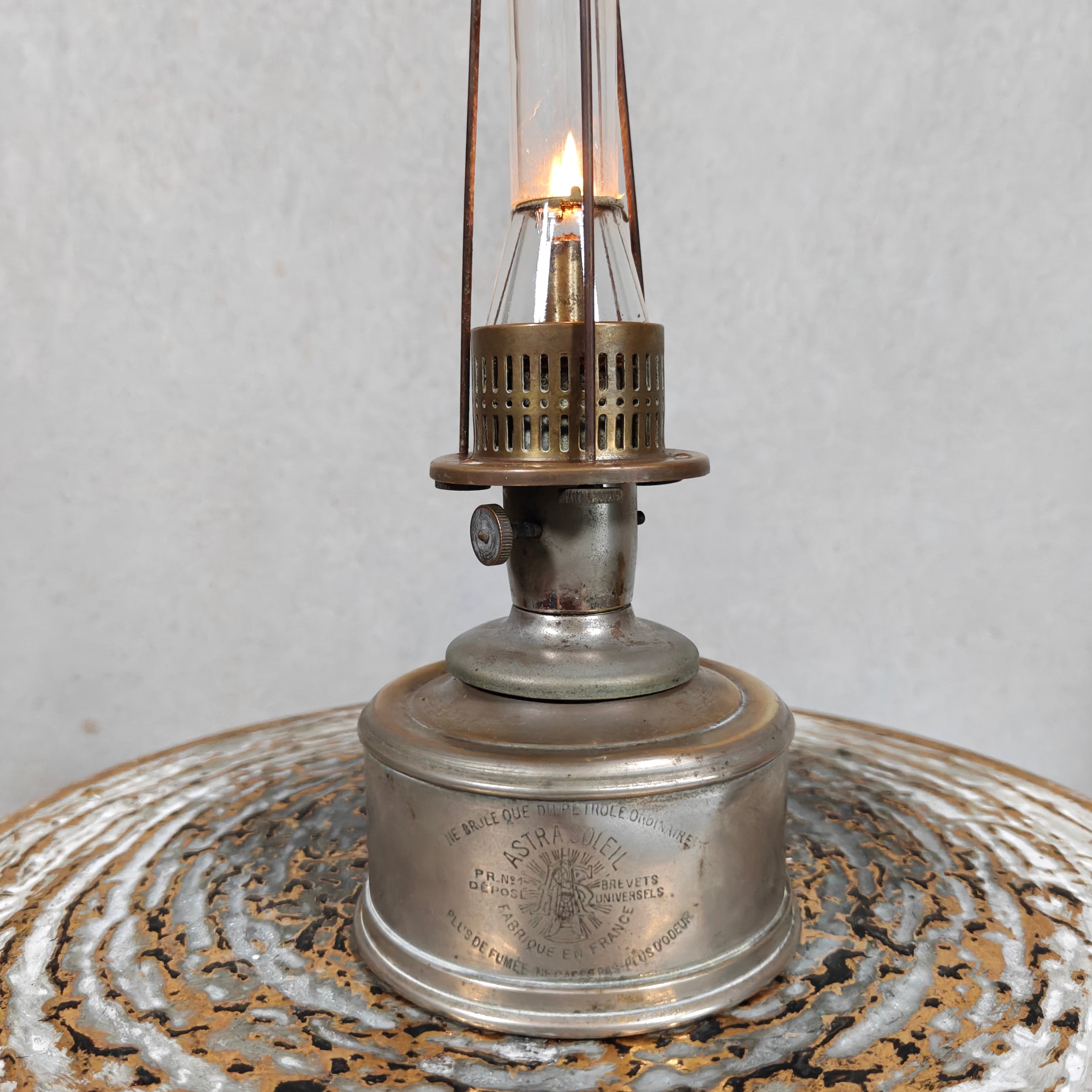 Rare Antique Astra Soleil Oil Lamp – French Art Deco Table Lamp circa 1920s