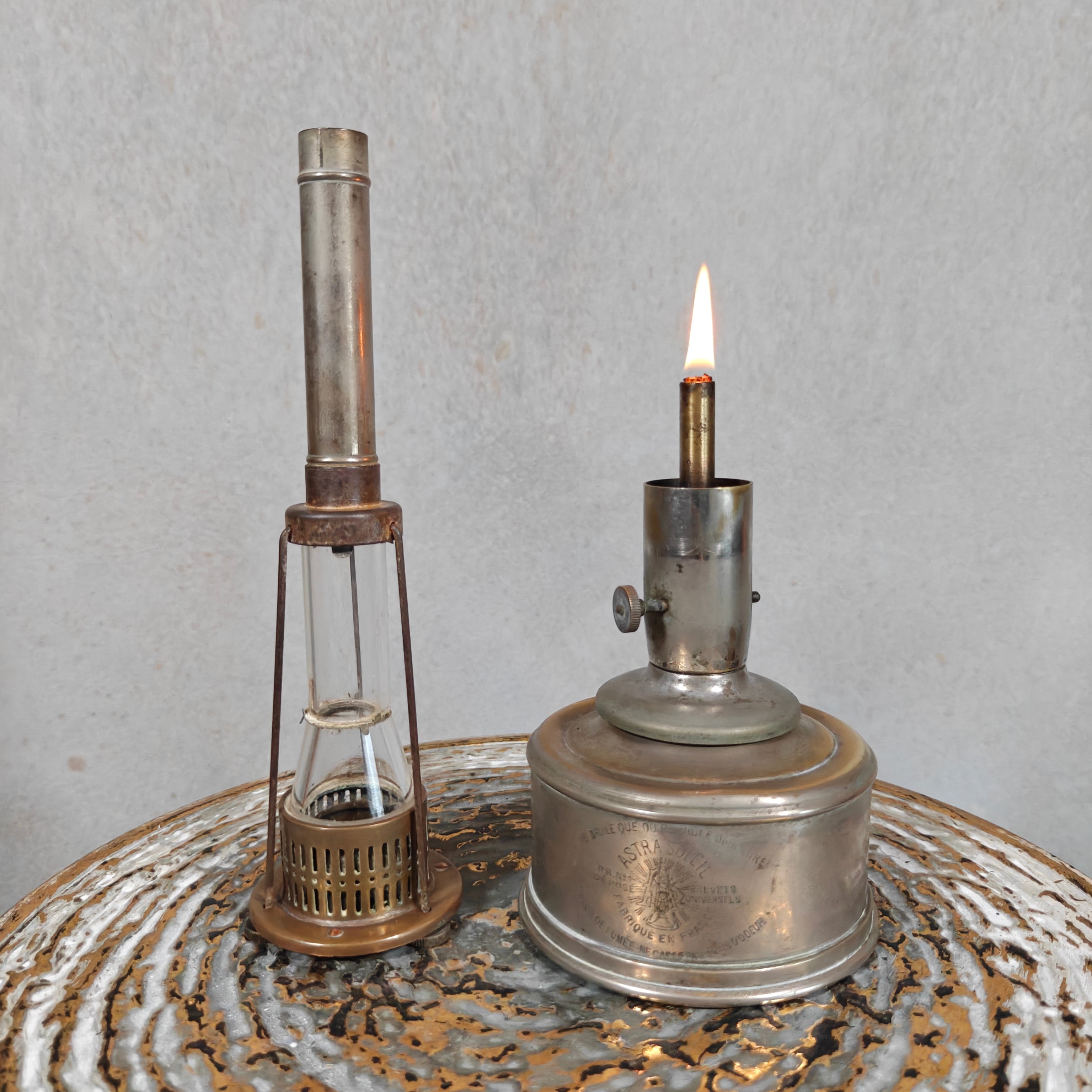 Rare Antique Astra Soleil Oil Lamp – French Art Deco Table Lamp circa 1920s