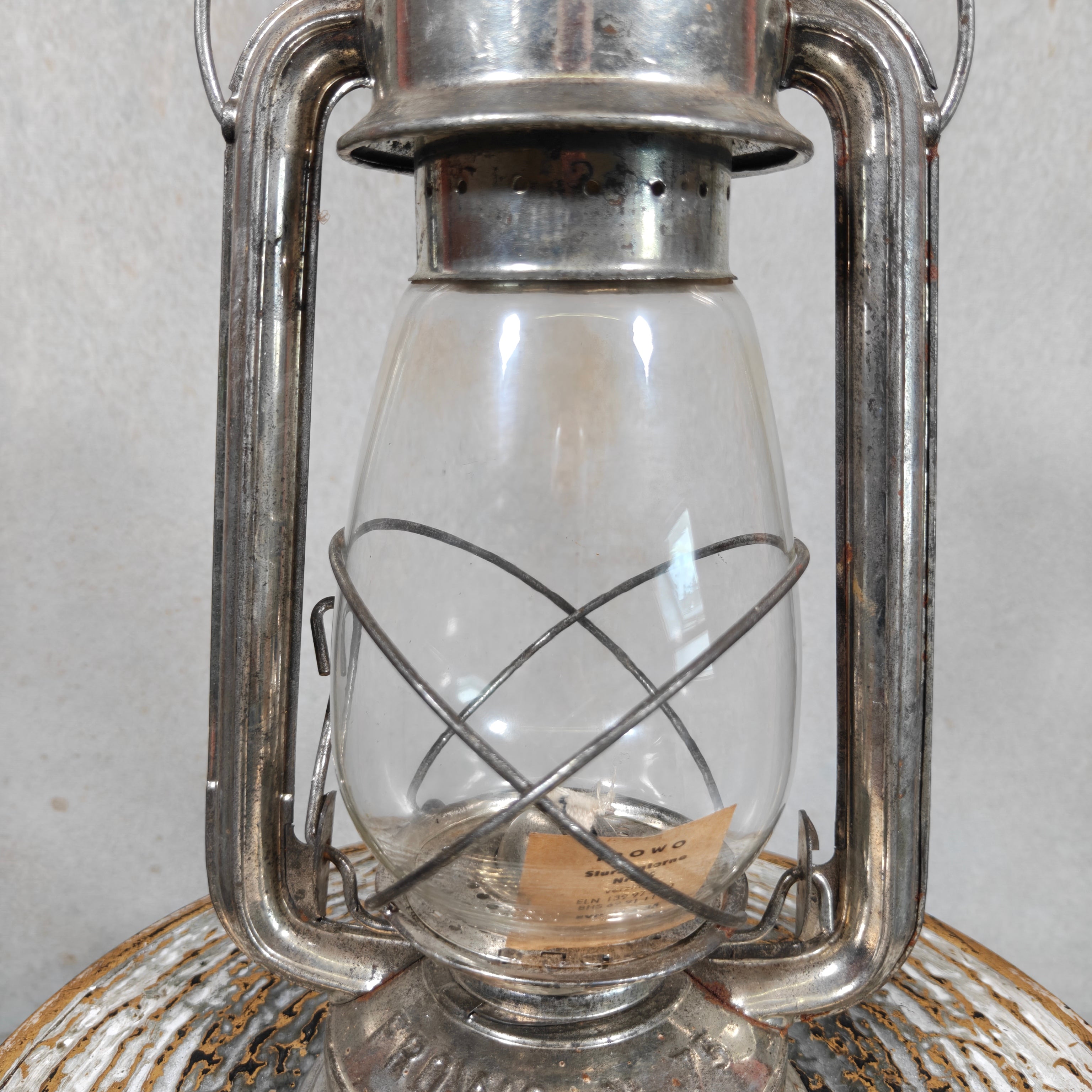 NOS Vintage Frowo No. 75 Hurricane Lantern with Original Tag – Unused 1960s/70s Oil Lantern