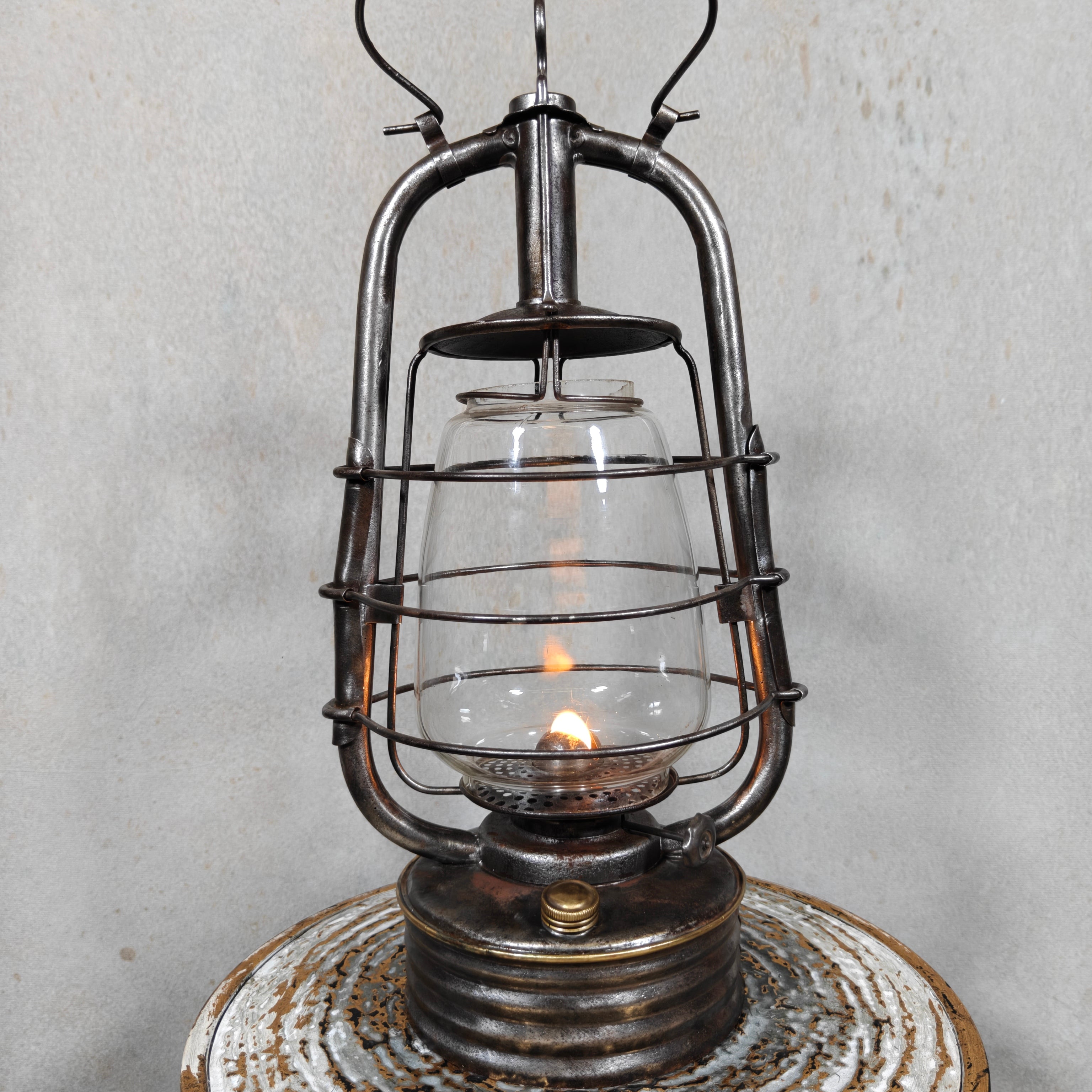 Extremely Rare French SIF 501 Hurricane Lantern – "Brass Version" – 1950s/70s