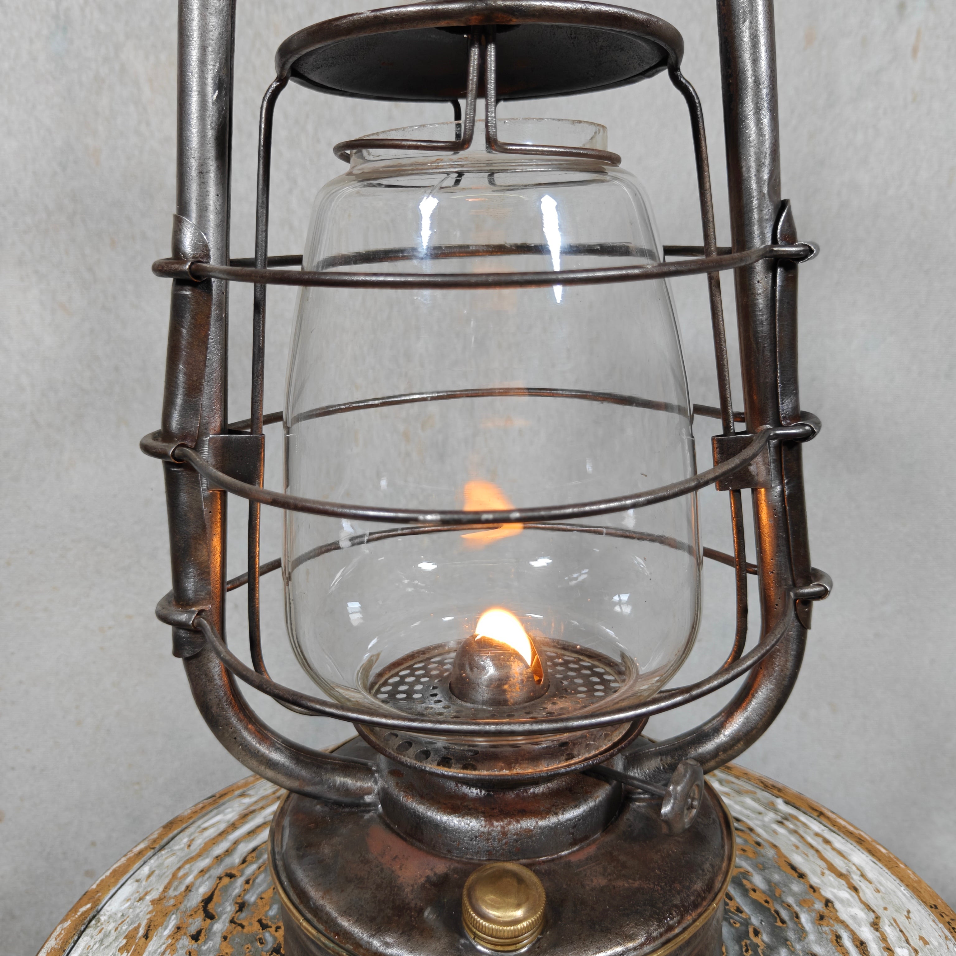 Extremely Rare French SIF 501 Hurricane Lantern – "Brass Version" – 1950s/70s