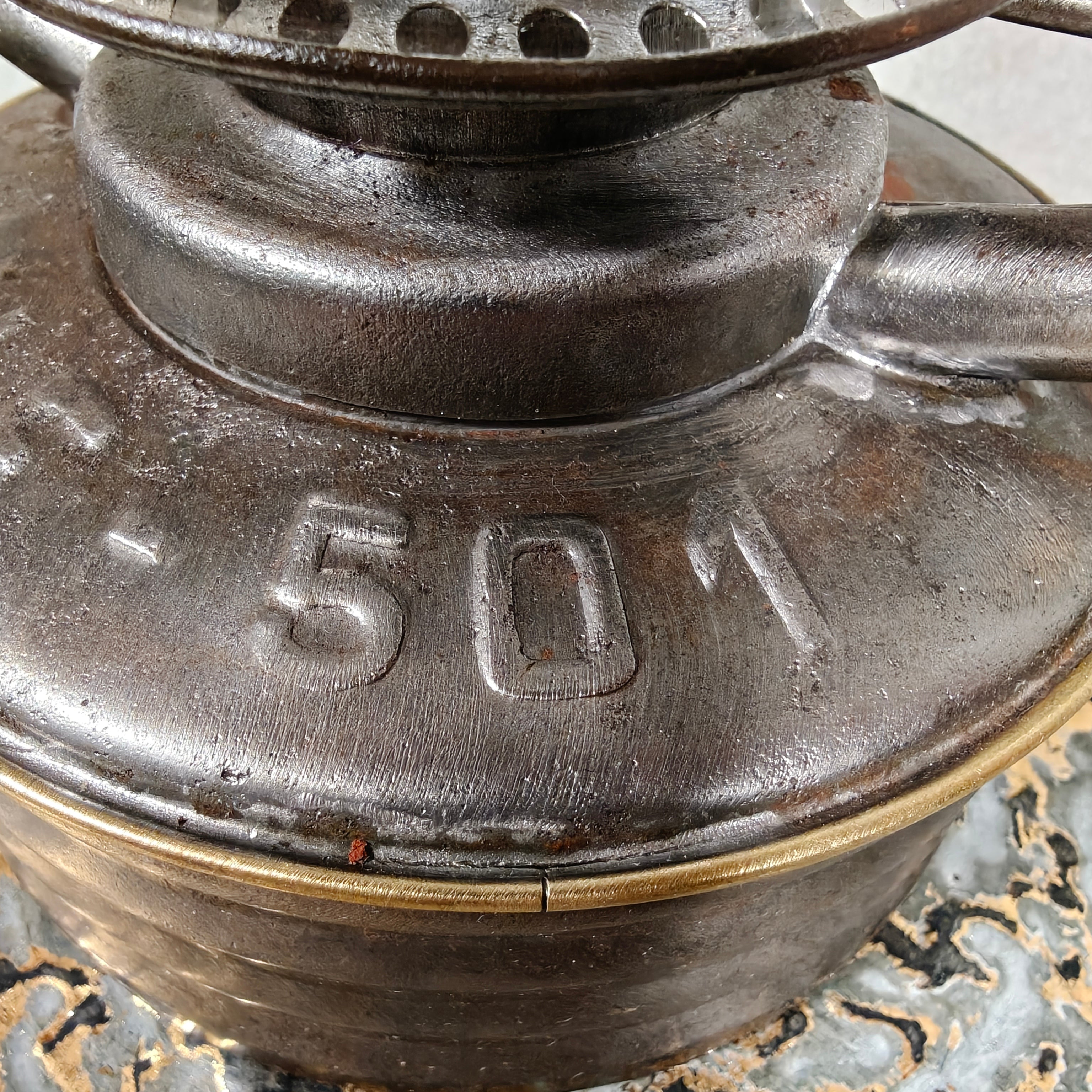 Extremely Rare French SIF 501 Hurricane Lantern – "Brass Version" – 1950s/70s