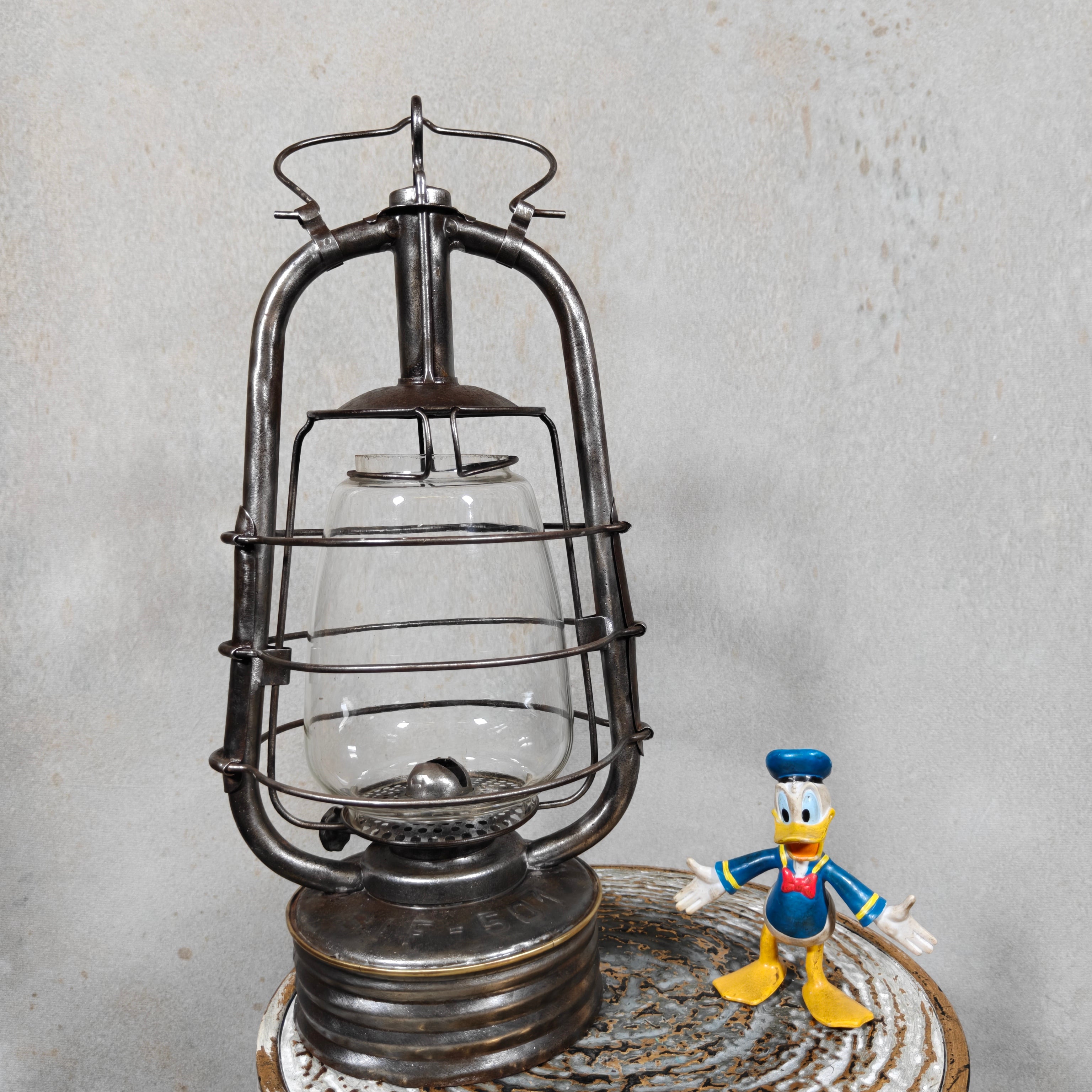 Extremely Rare French SIF 501 Hurricane Lantern – "Brass Version" – 1950s/70s