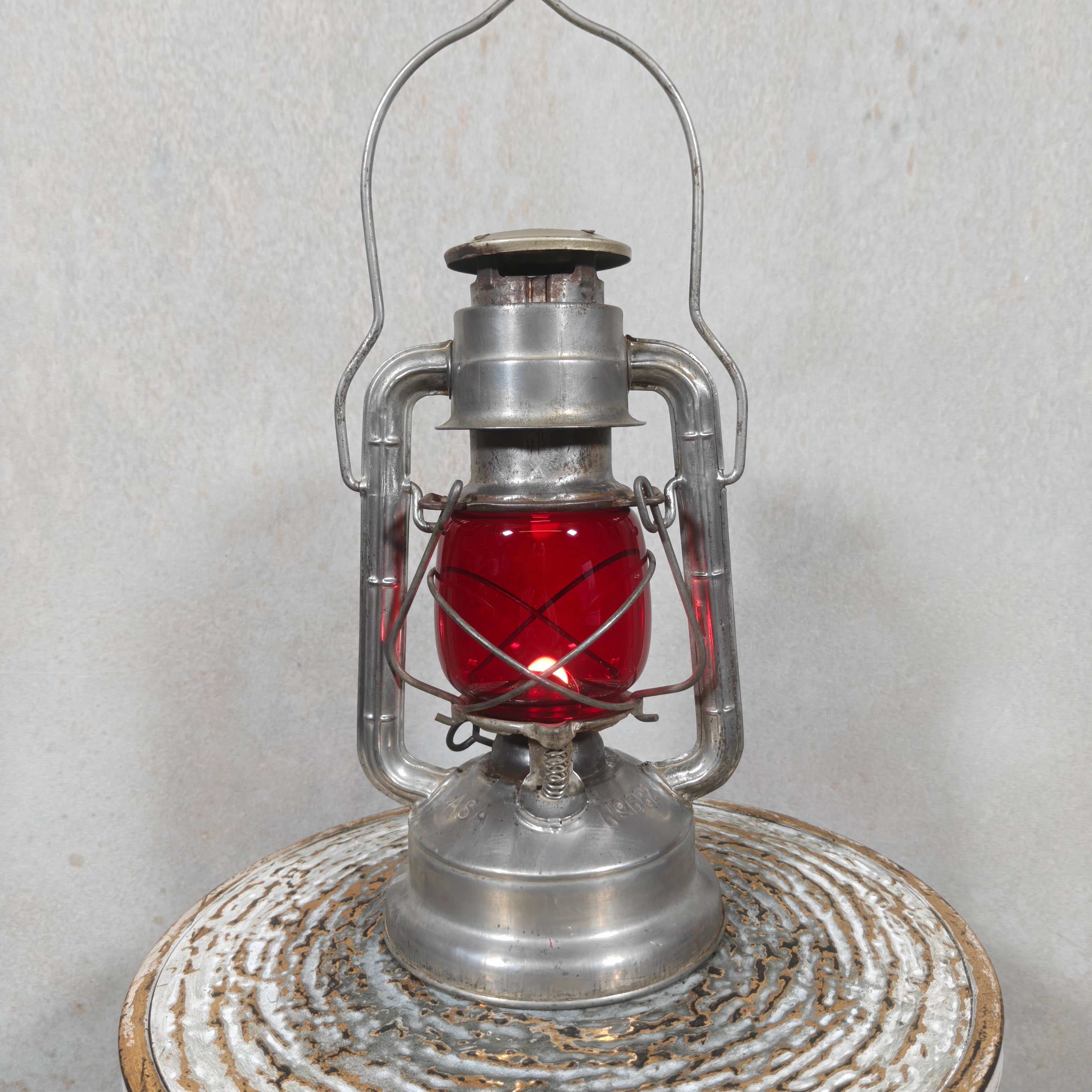 Rare Vintage ASA No. 682 Automatic Hurricane Lantern – A. Sartorius Germany with Unique Globe Lift System